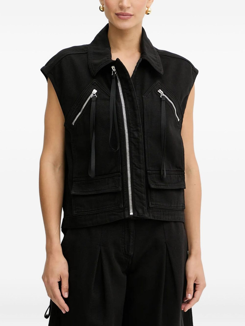 zip-fastening pocket gilet 1