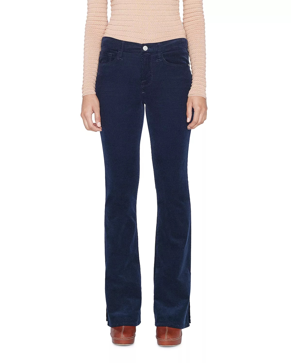 Le Mini High Rise Bootcut Jeans in Navy - 1