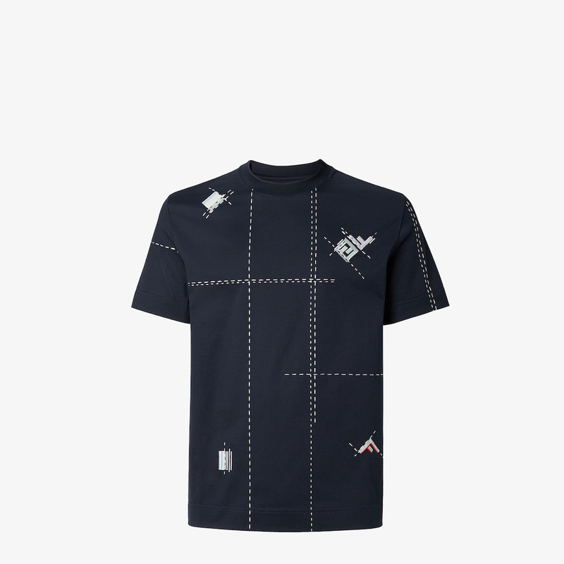 T-Shirt Dark blue cotton T-shirt 1