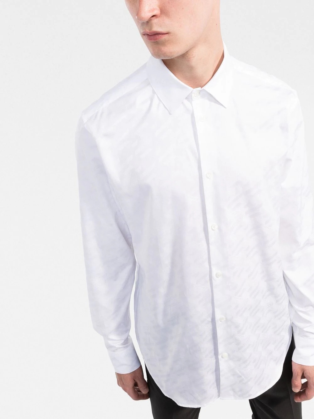 La Greca logo-jacquard shirt - 3