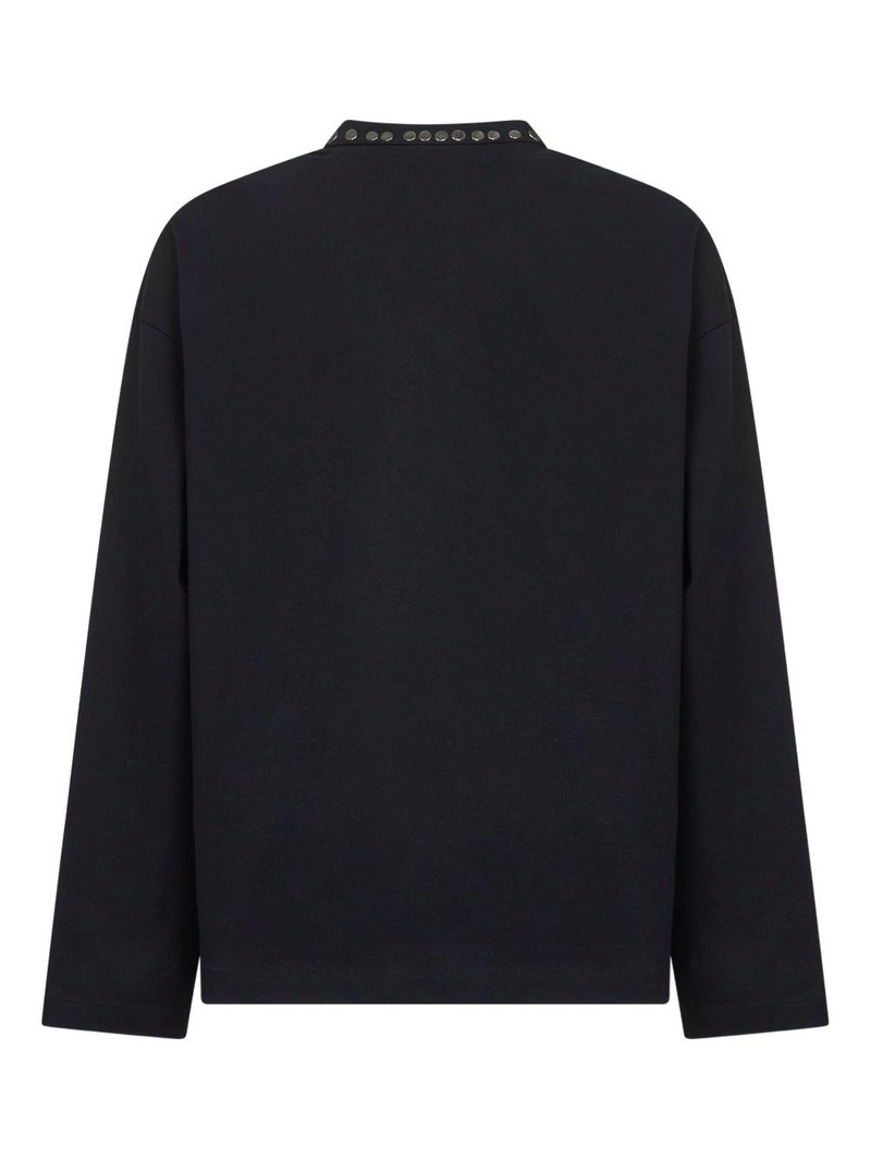 Jil Sander metal-stud crew-neck top outlook