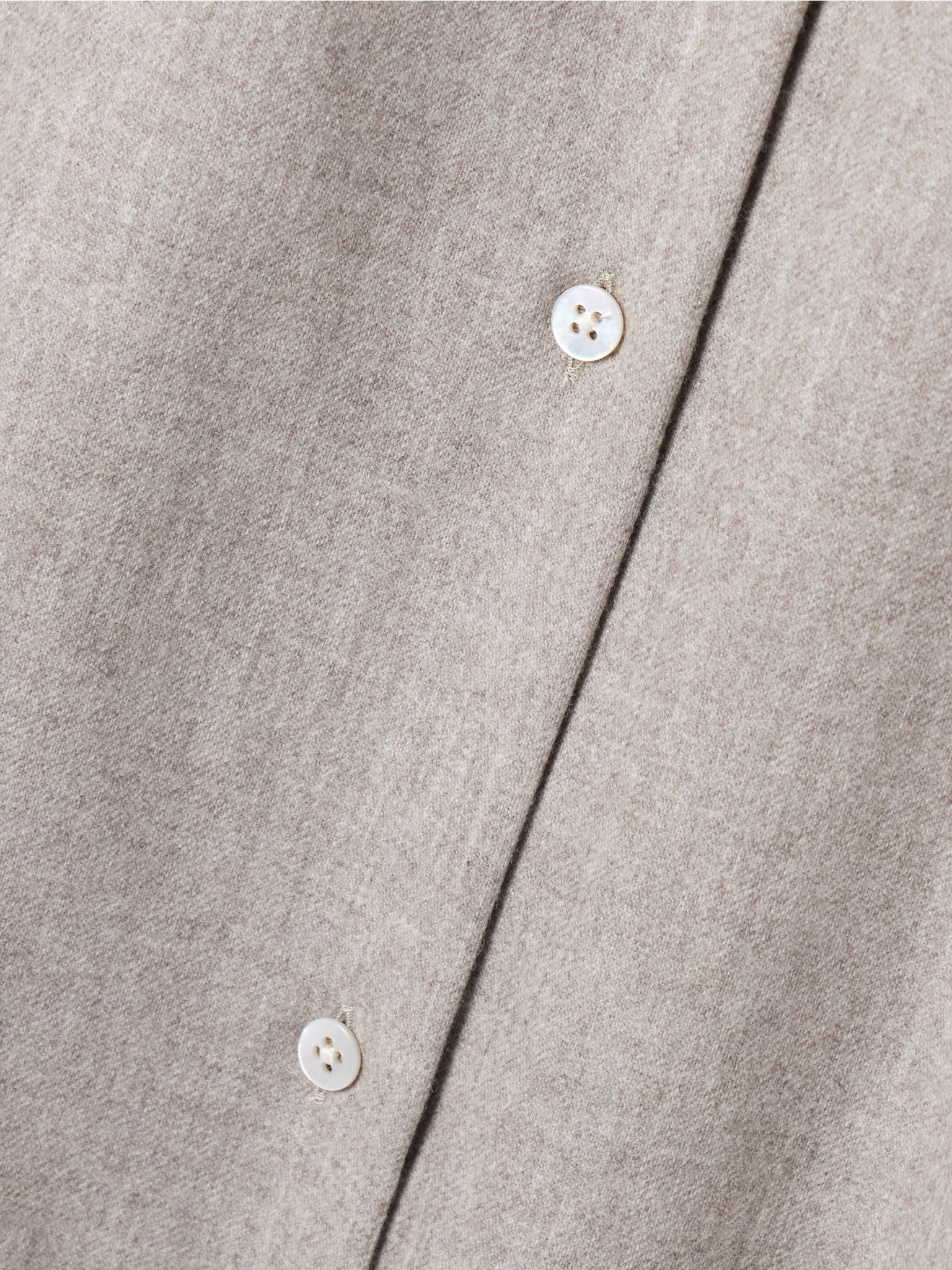 Komako brushed wool and cashmere-blend shirt Cream - 4