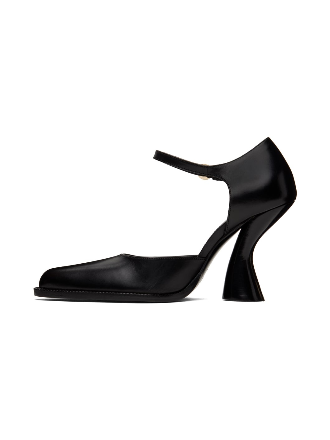 Black Ankle Strap Heels - 3