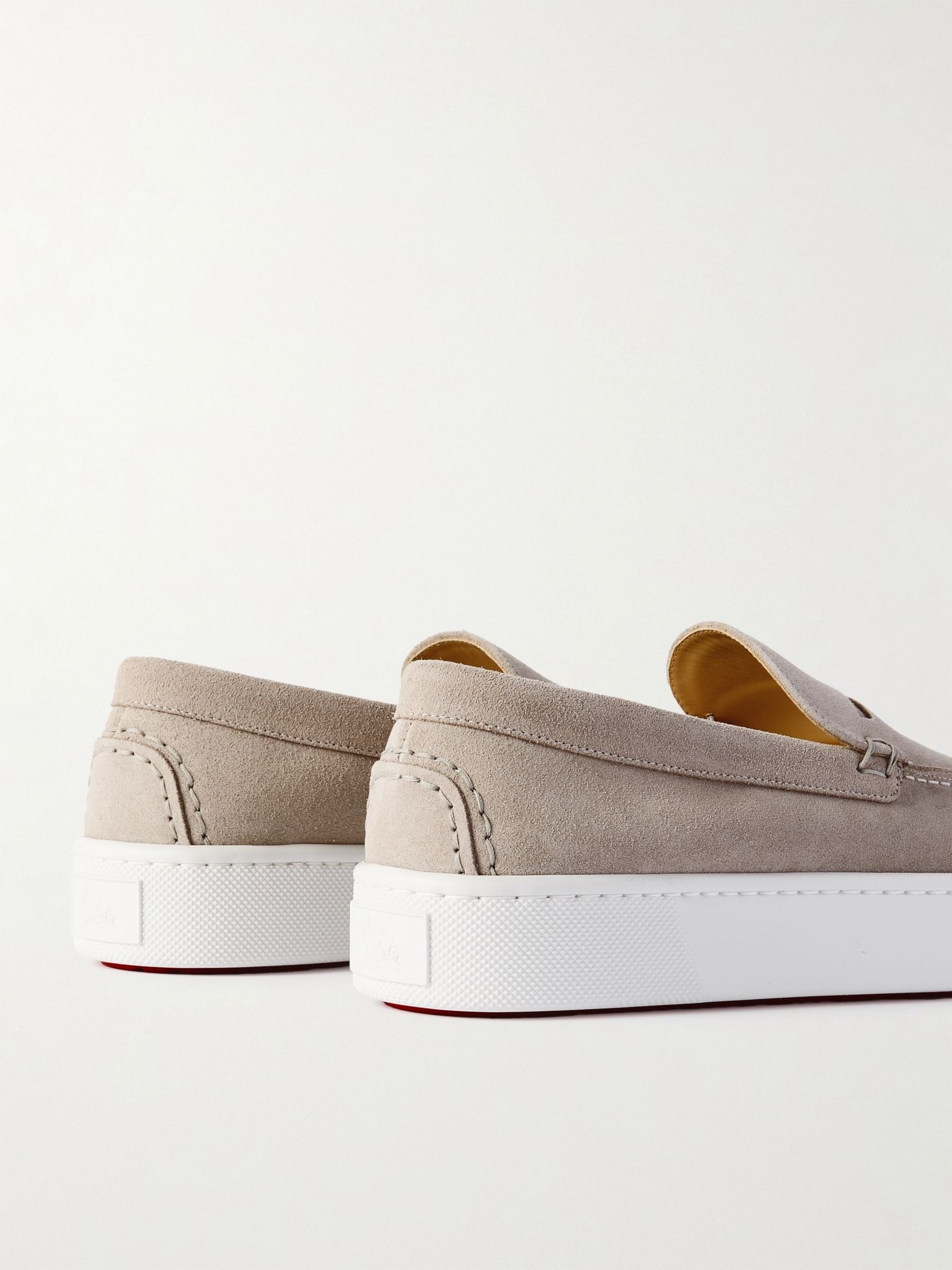 Paqueboat Suede Penny Loafers Beige - 5