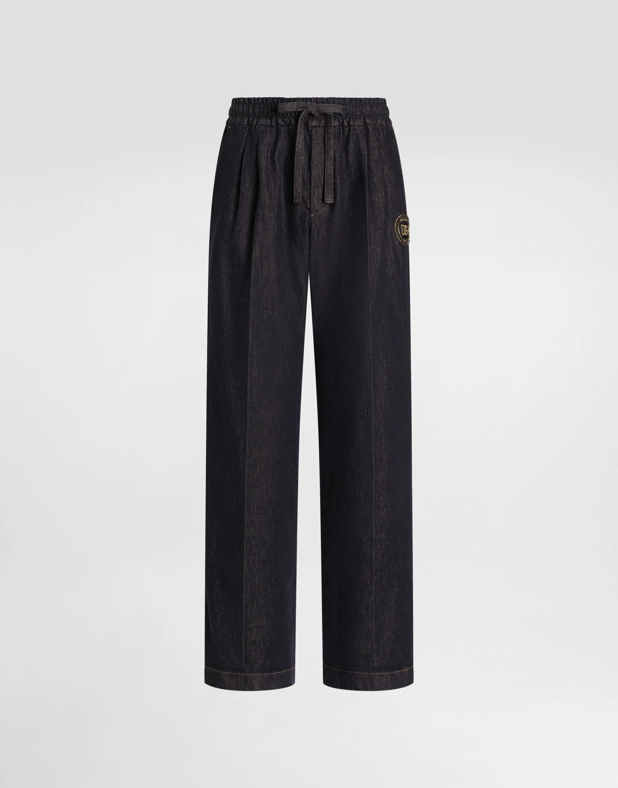 Denim joggers with patch - 1