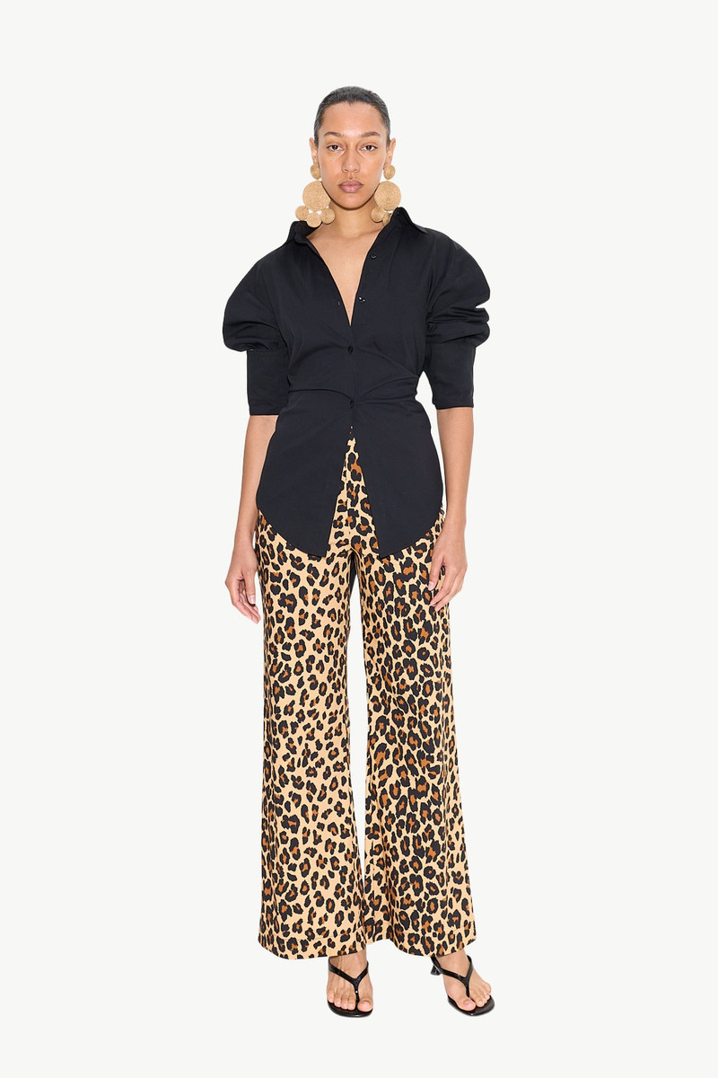 SIMONMILLER Pia Poplin Pant In Cheetah outlook