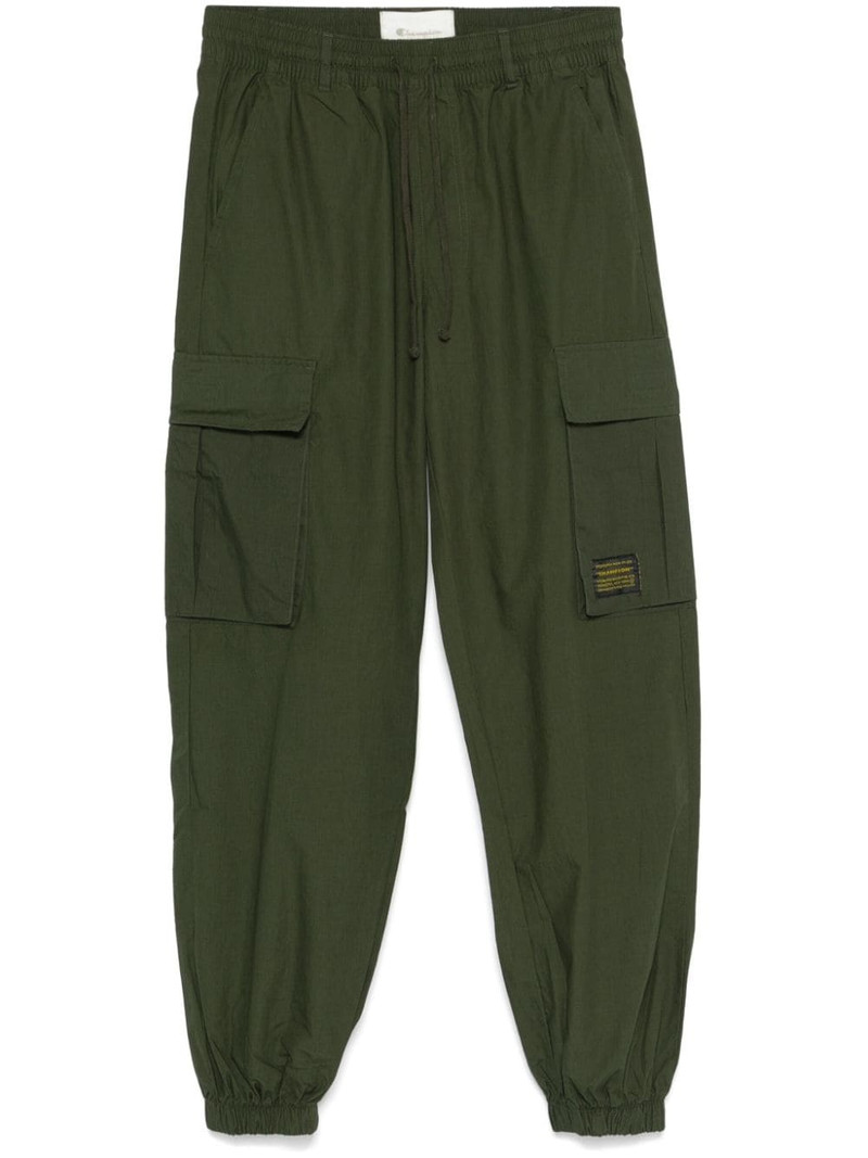 logo-patch cargo trousers 1