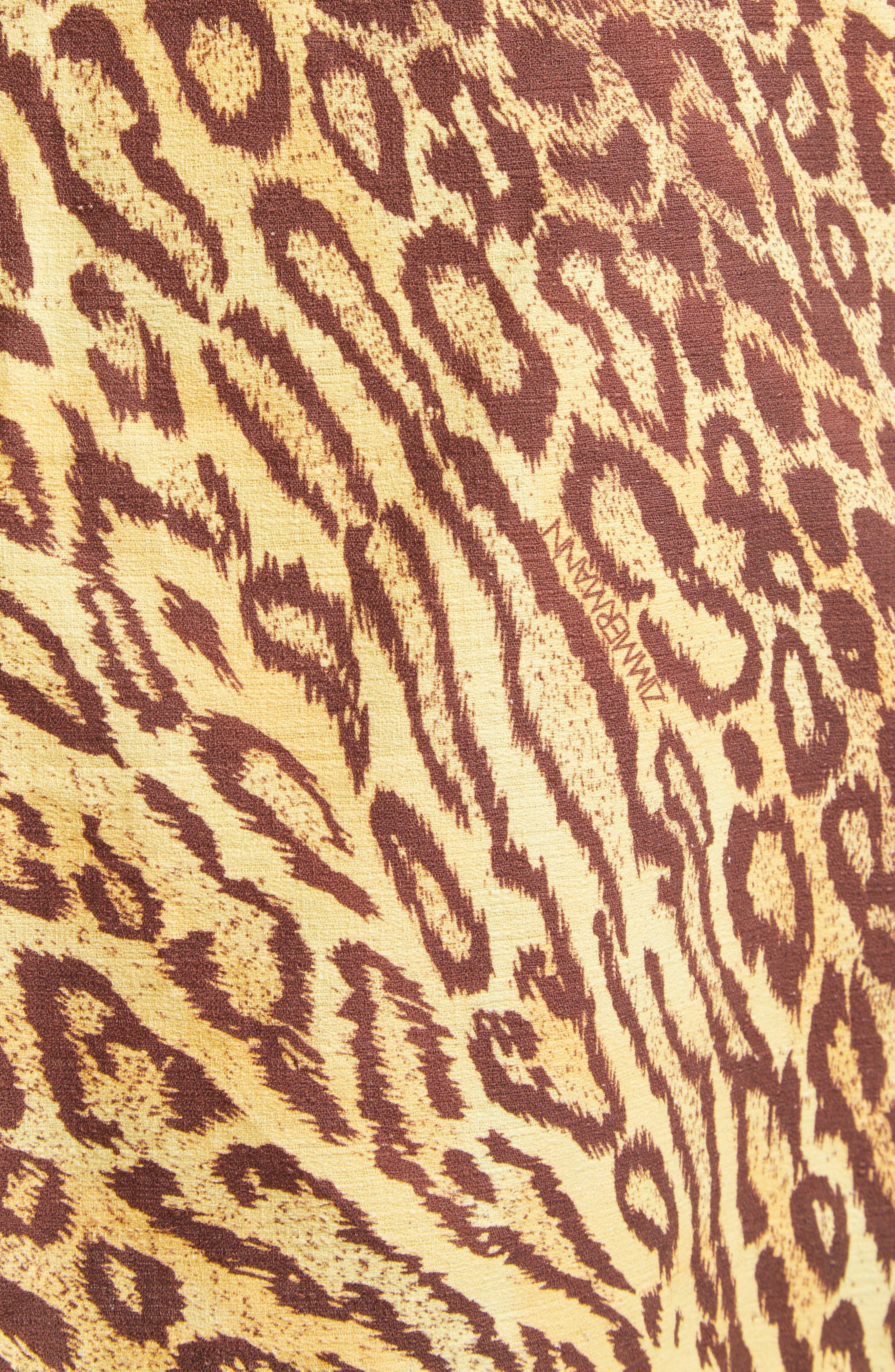 Zimmermann Coco Leopard Print Beaded Fringe Skirt at Nordstrom - 7