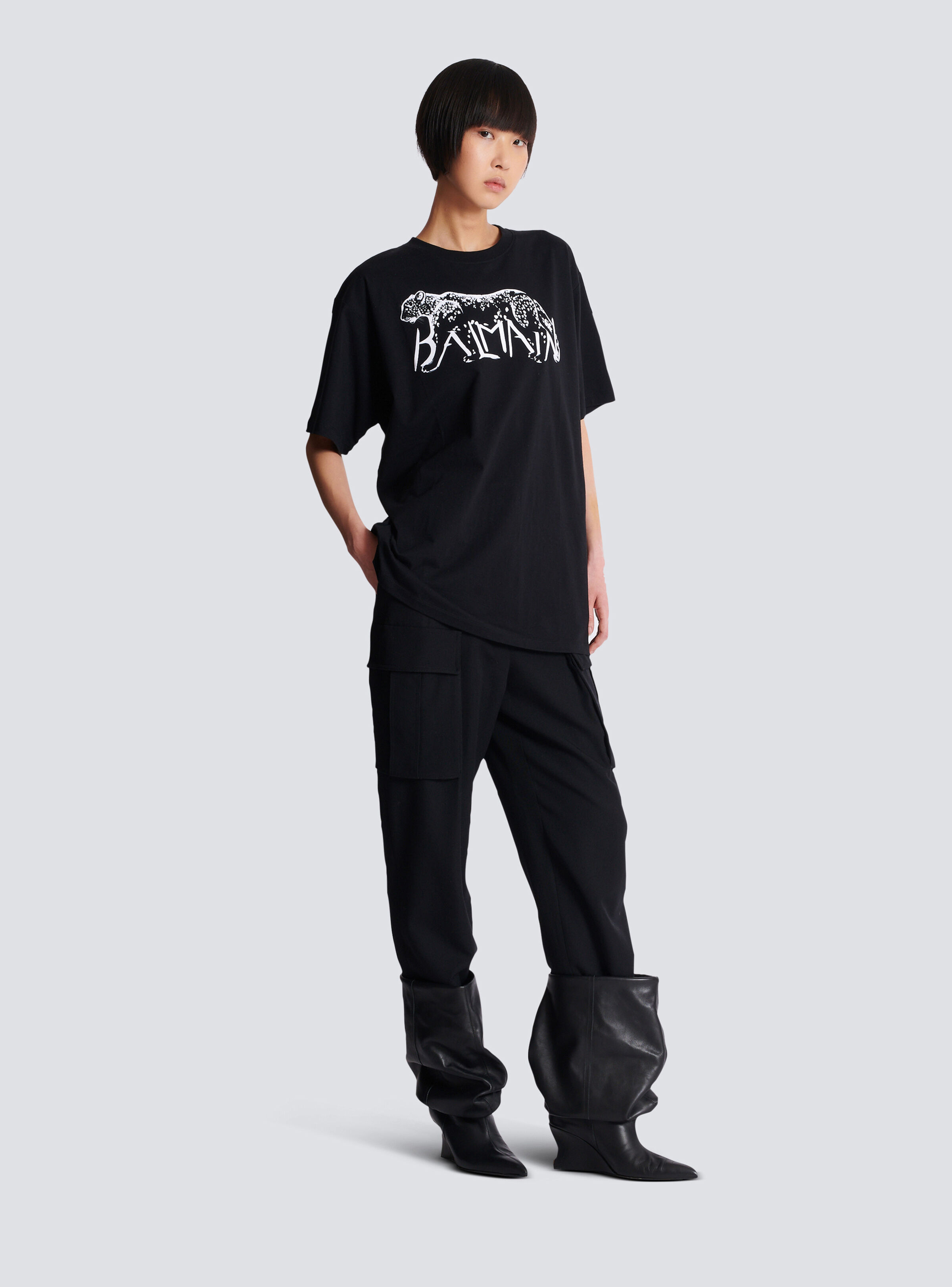 T-shirt with leopard print - 3