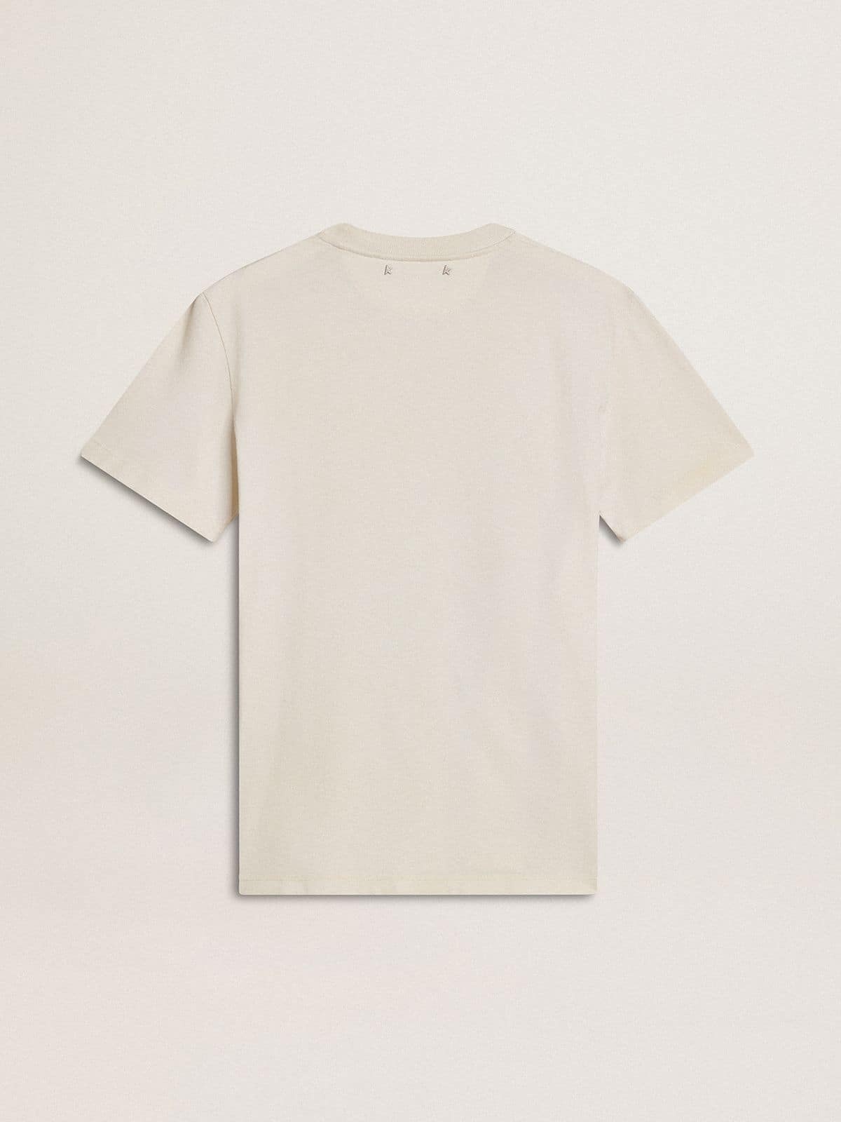 Women's white T-shirt with floral print - 6
