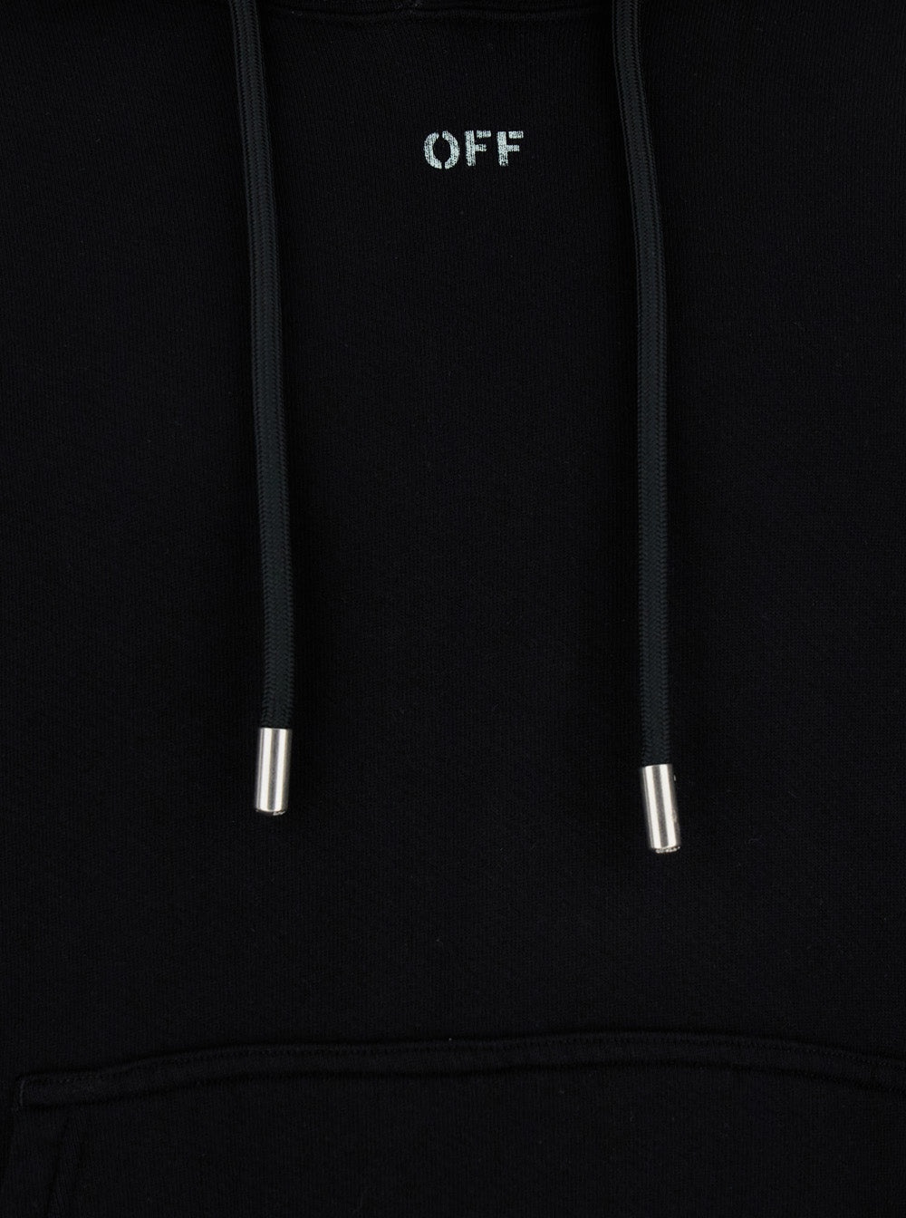 Off-White Men 'Vibe Arrow Skate' Black Hoodie With Drawstring Hood And Maxi Logo Print On The Rear I - 3