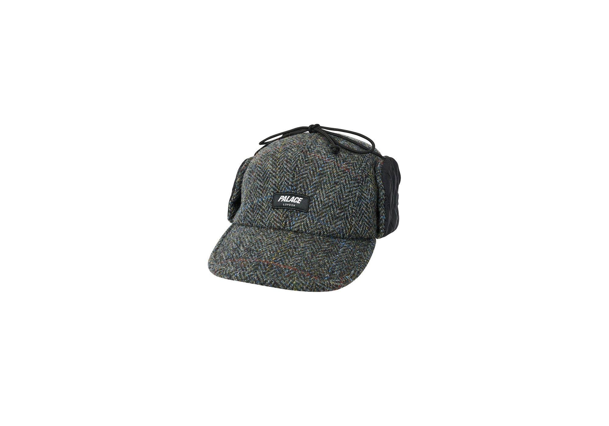 HARRIS TWEED EARFLAP 4-PANEL GREY - 2