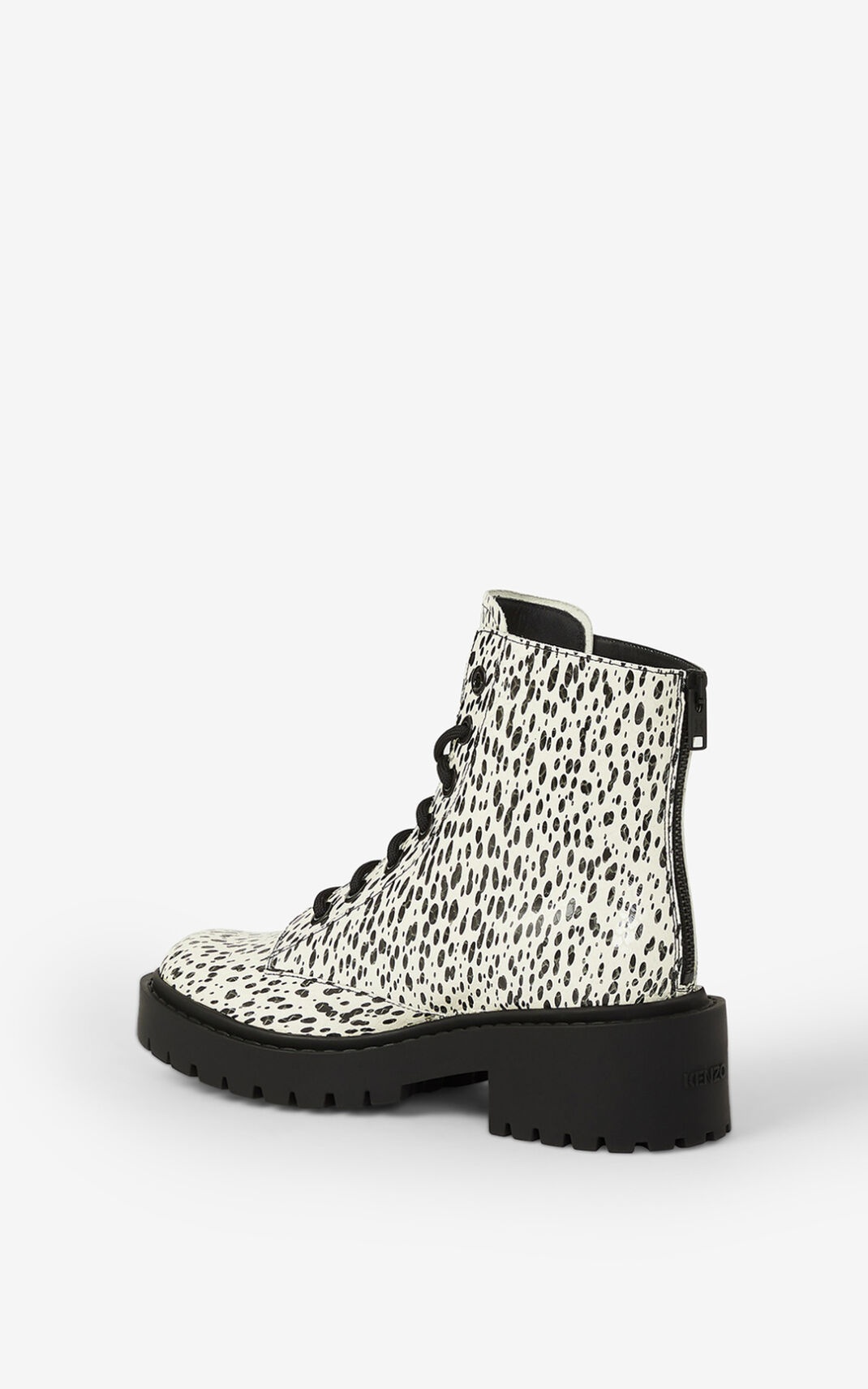 Lace-up Pike 'Leopard' leather ankle boots - 3