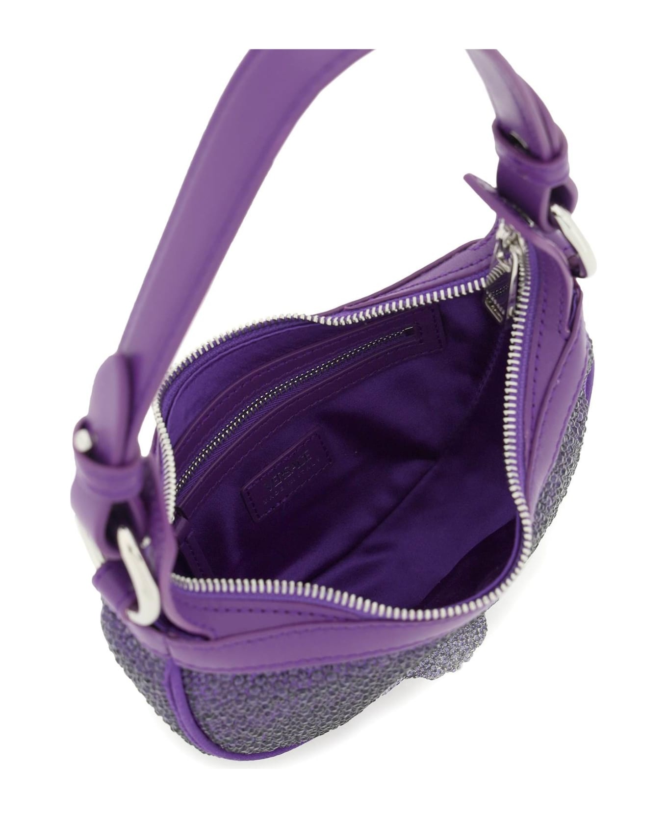 Mini Hobo Bag With Crystals - 4