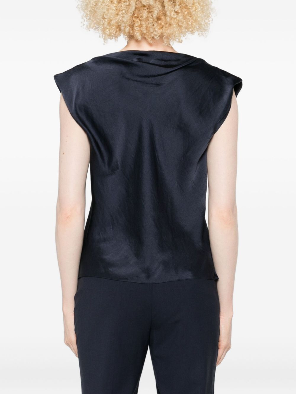 cowl-neck sleeveless top - 4