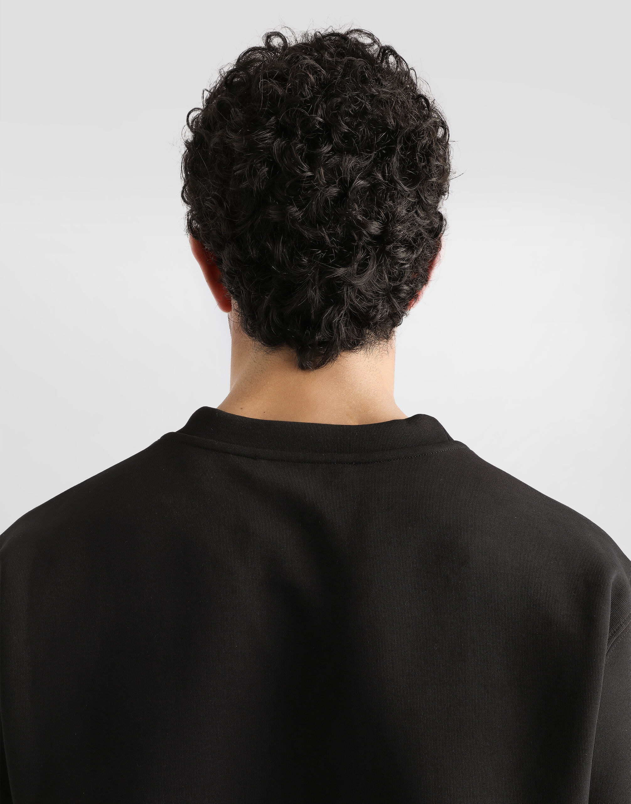 Cotton jersey sweatshirt with embroidery - 5