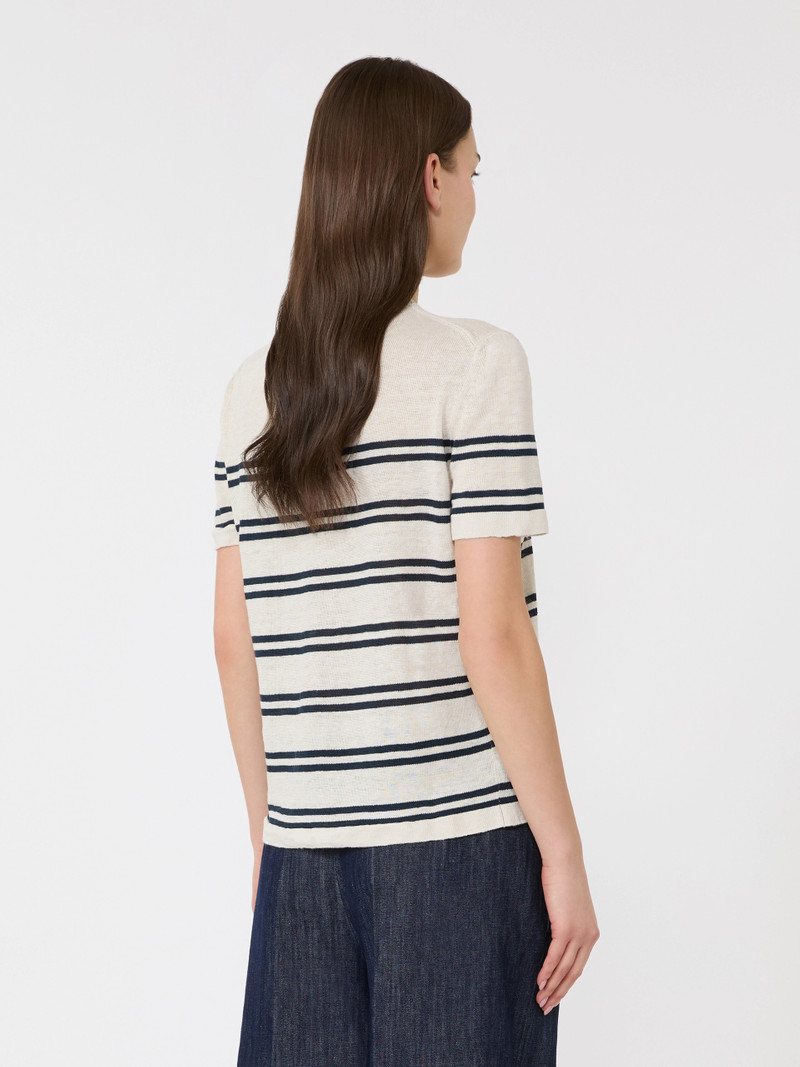 NORDICA Pure linen yarn sweater - WHITE 4