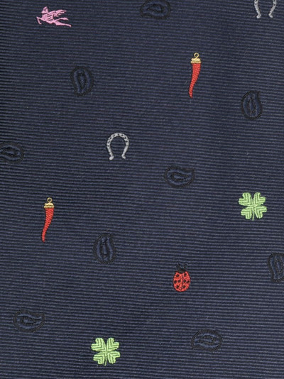 Etro all-over pattern tie outlook