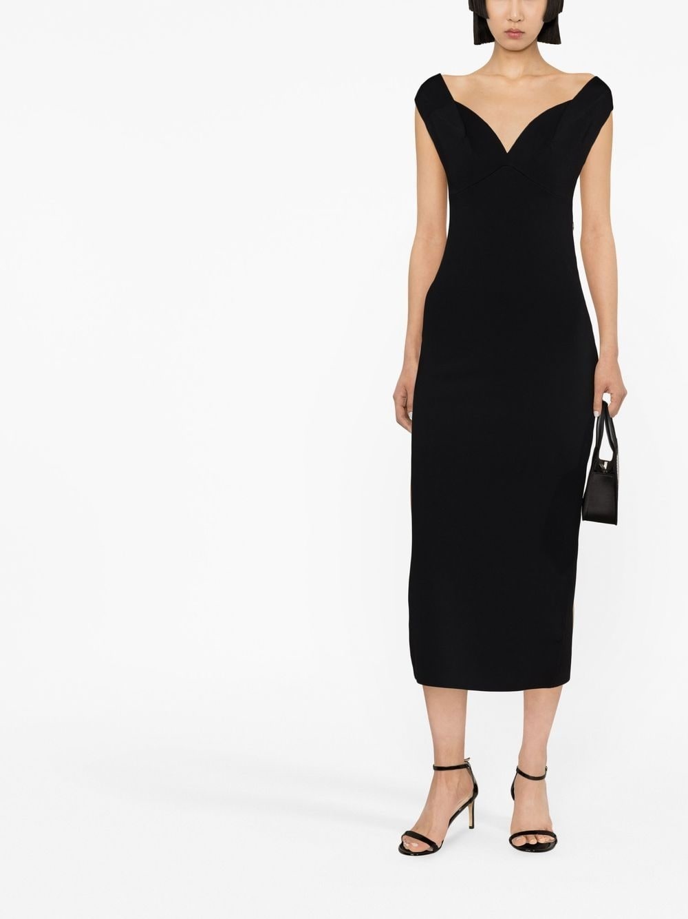 sweetheart-neck midi dress - 2