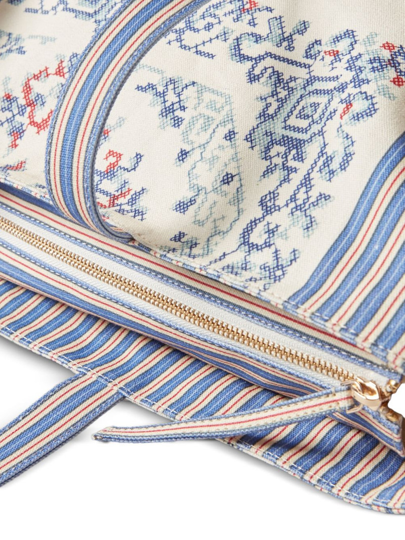 figurative-pattern logo-print beach bag 5