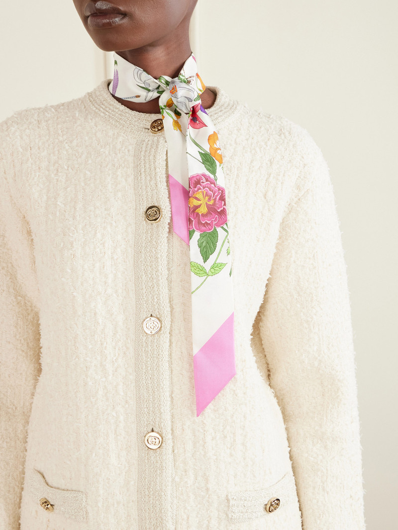 GUCCI Flora Printed Silk-twill Scarf outlook
