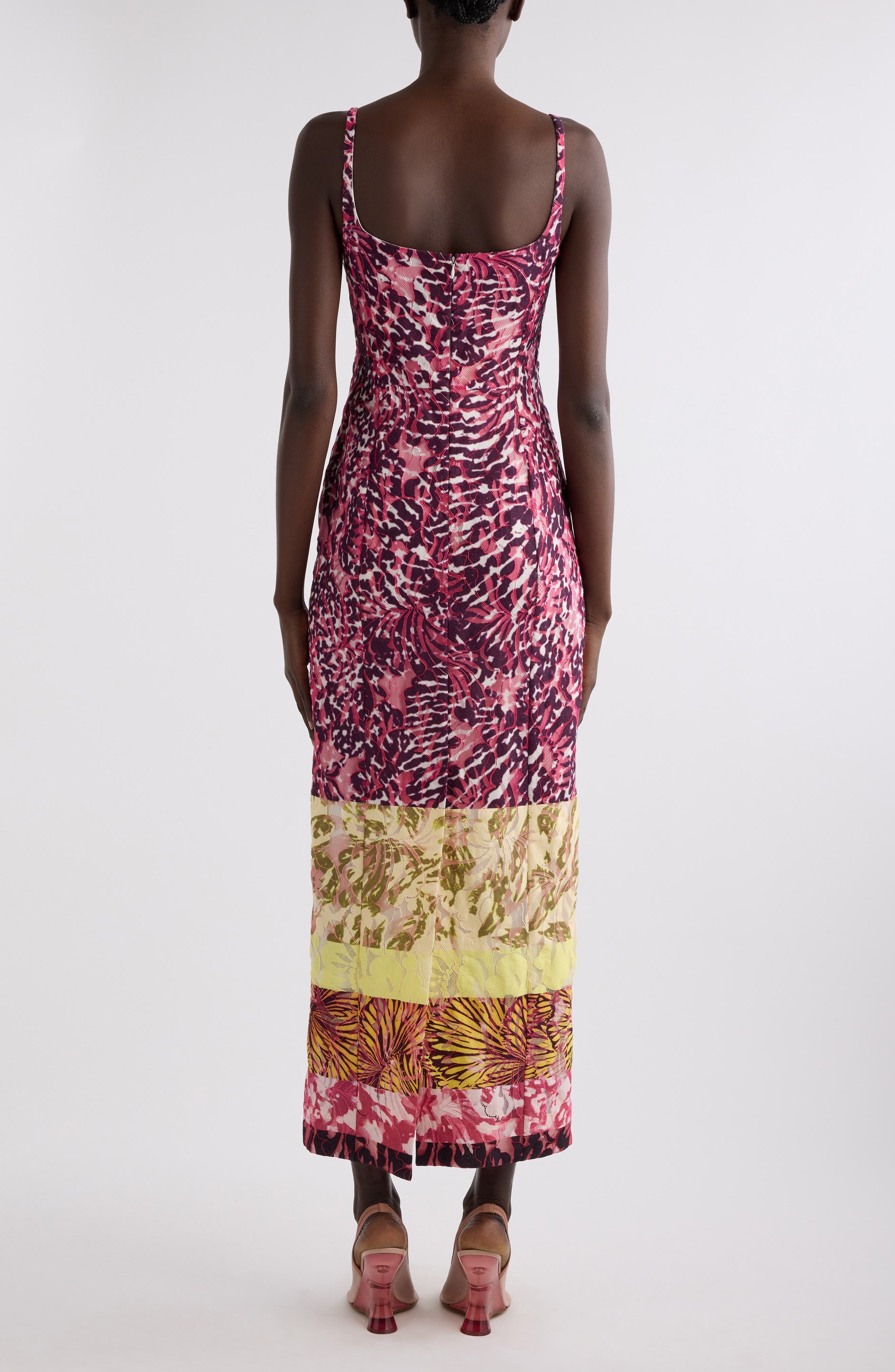 Dries Van Noten Mixed Print Maxi Dress in Burgundy at Nordstrom - 2