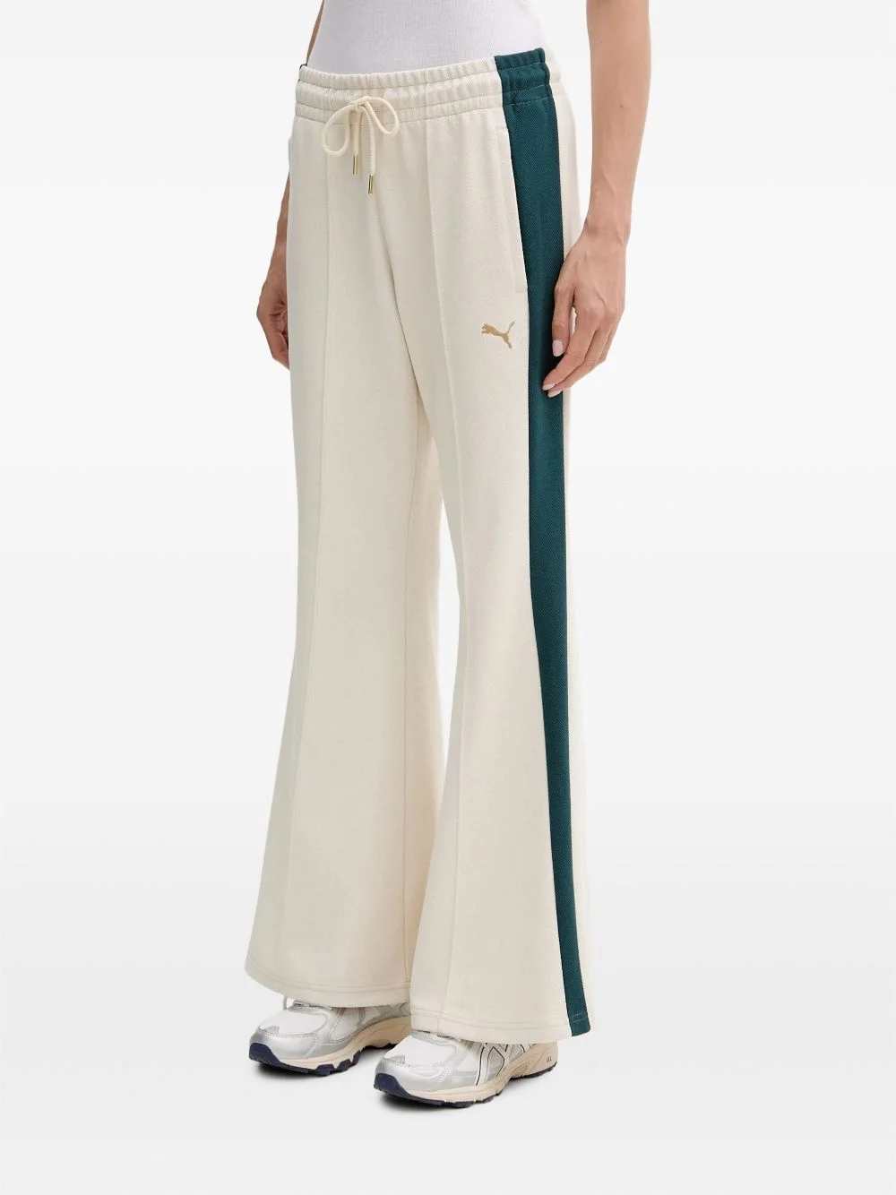 logo-embroidered side-stripe trousers - 1