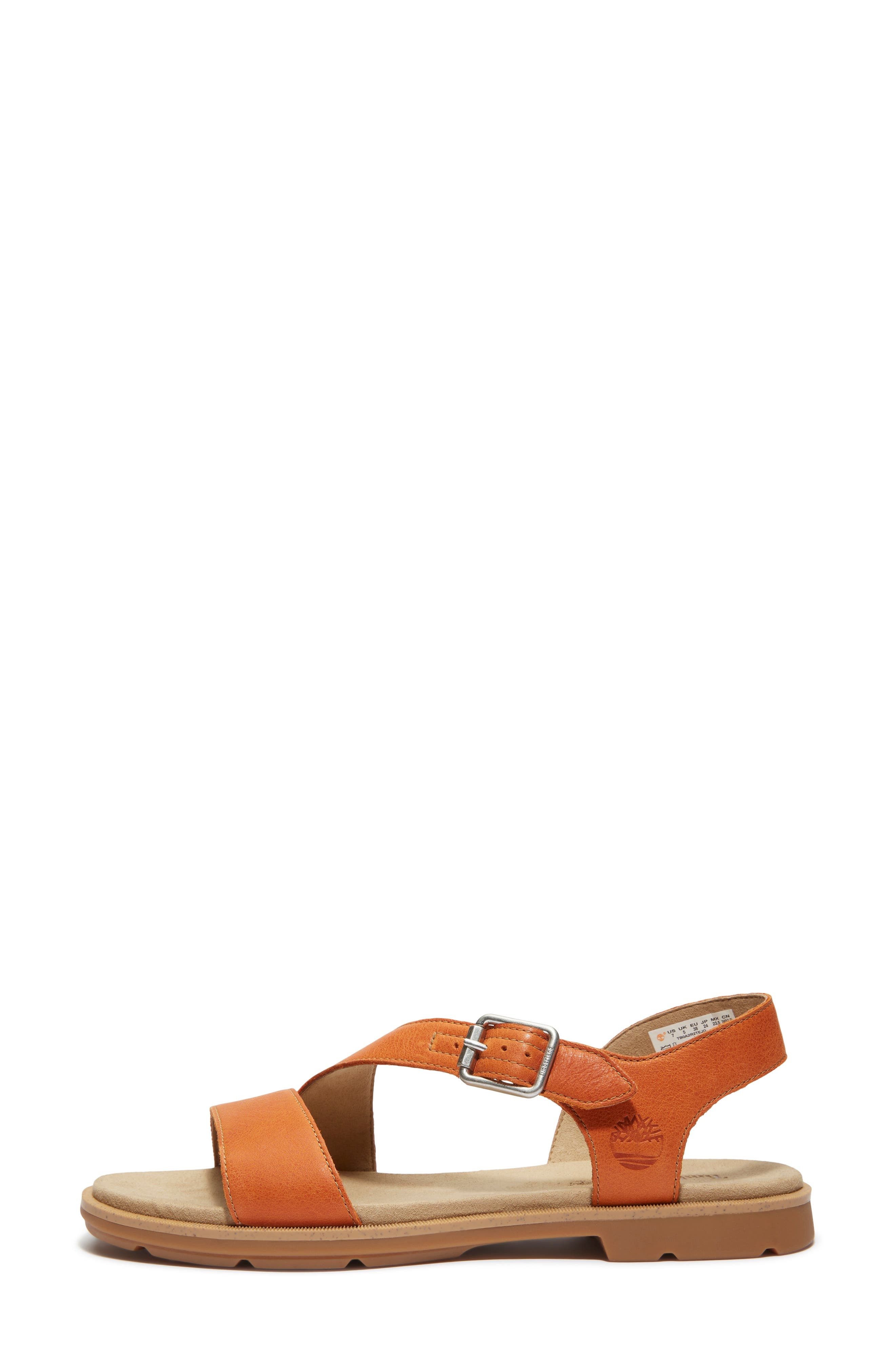 Timberland Calista Bay Sandal in Medium Orange Full Grain at Nordstrom - 7