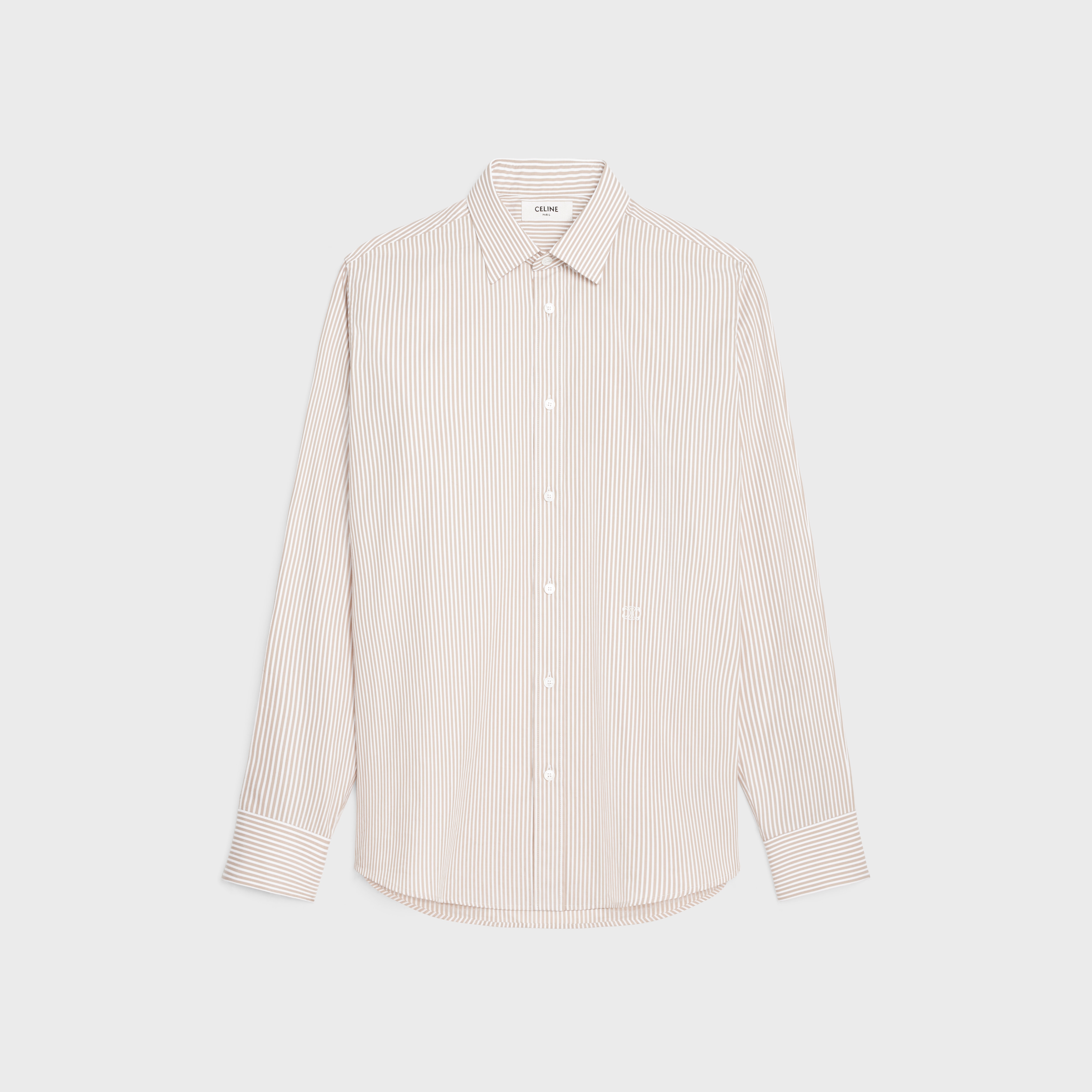 loose carnaby shirt in striped poplin - 1