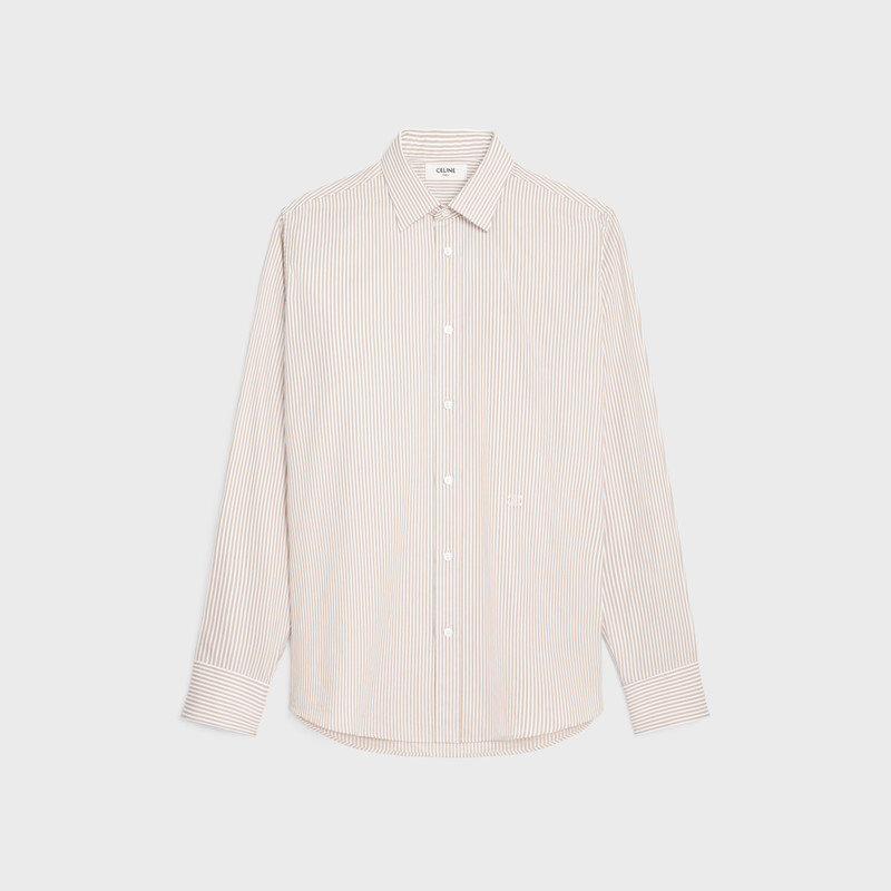 loose carnaby shirt in striped poplin 1