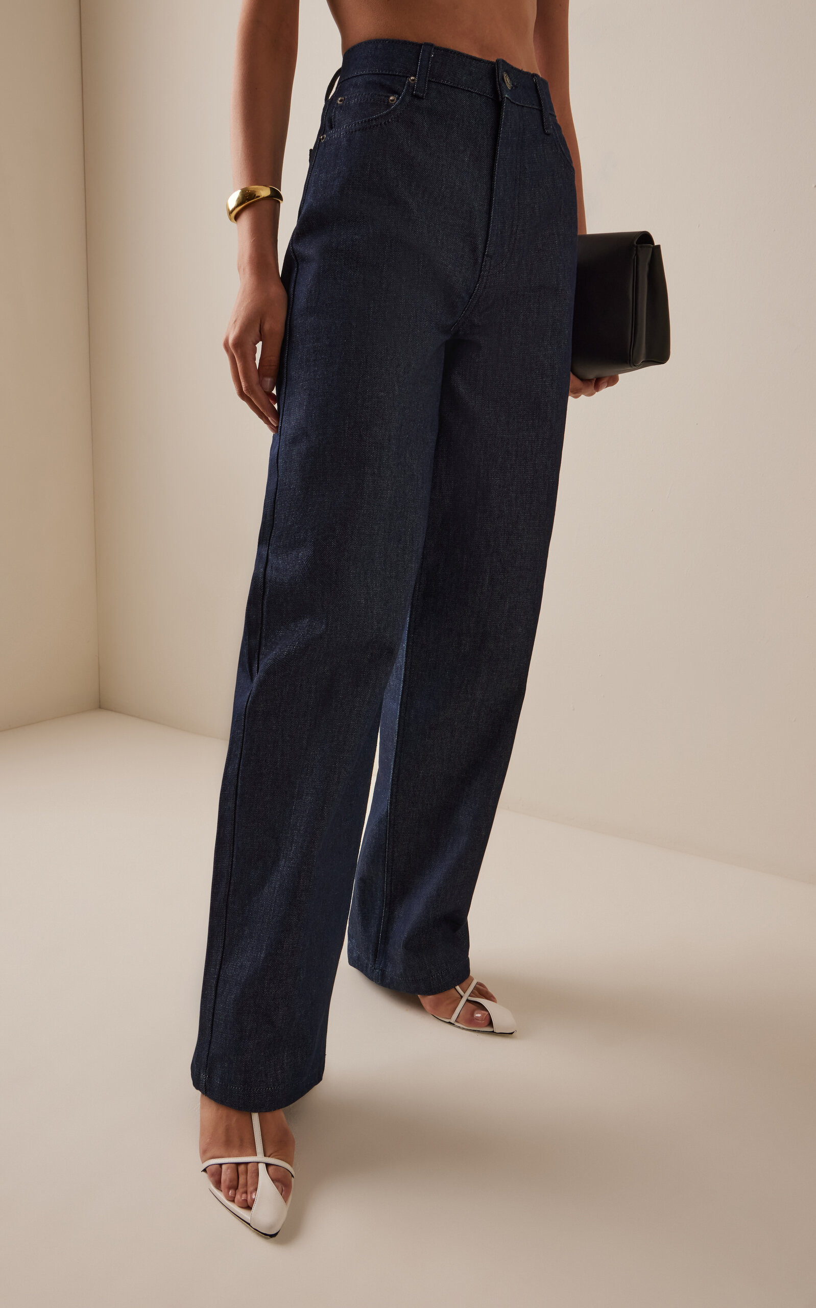 Rigid Wide-Leg Jeans blue - 3