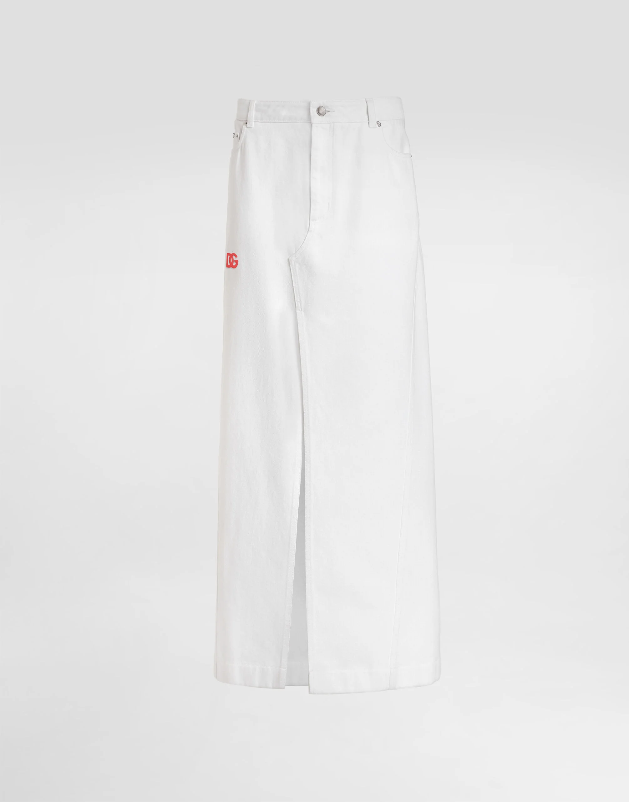 Long denim skirt - 1