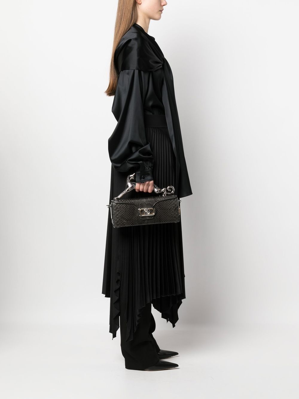 snakeskin mini tote - 2