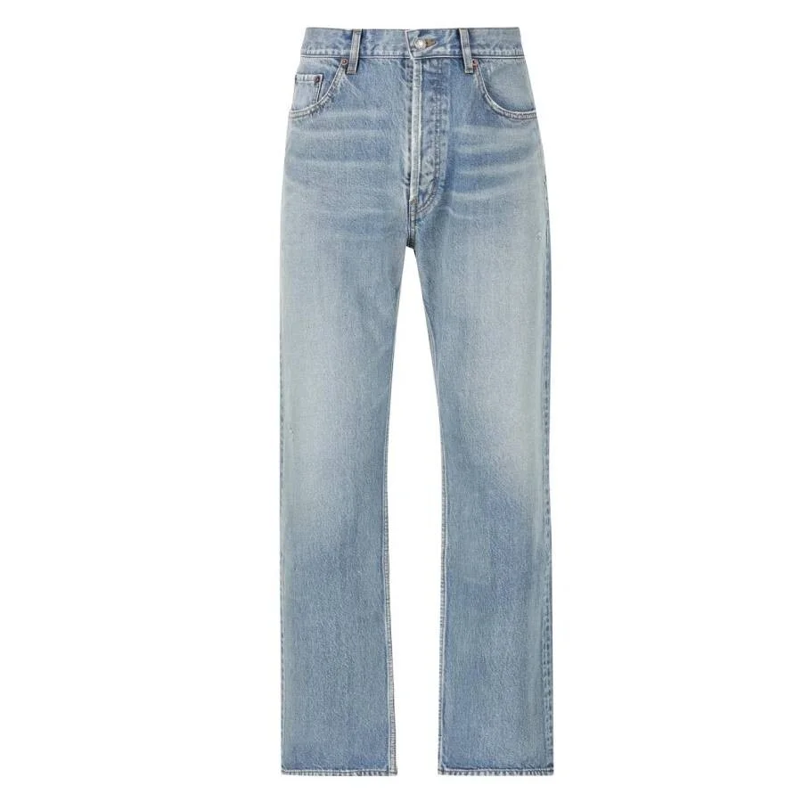 Saint Laurent Blue Beat Denim Loose-Fit Jeans - 1