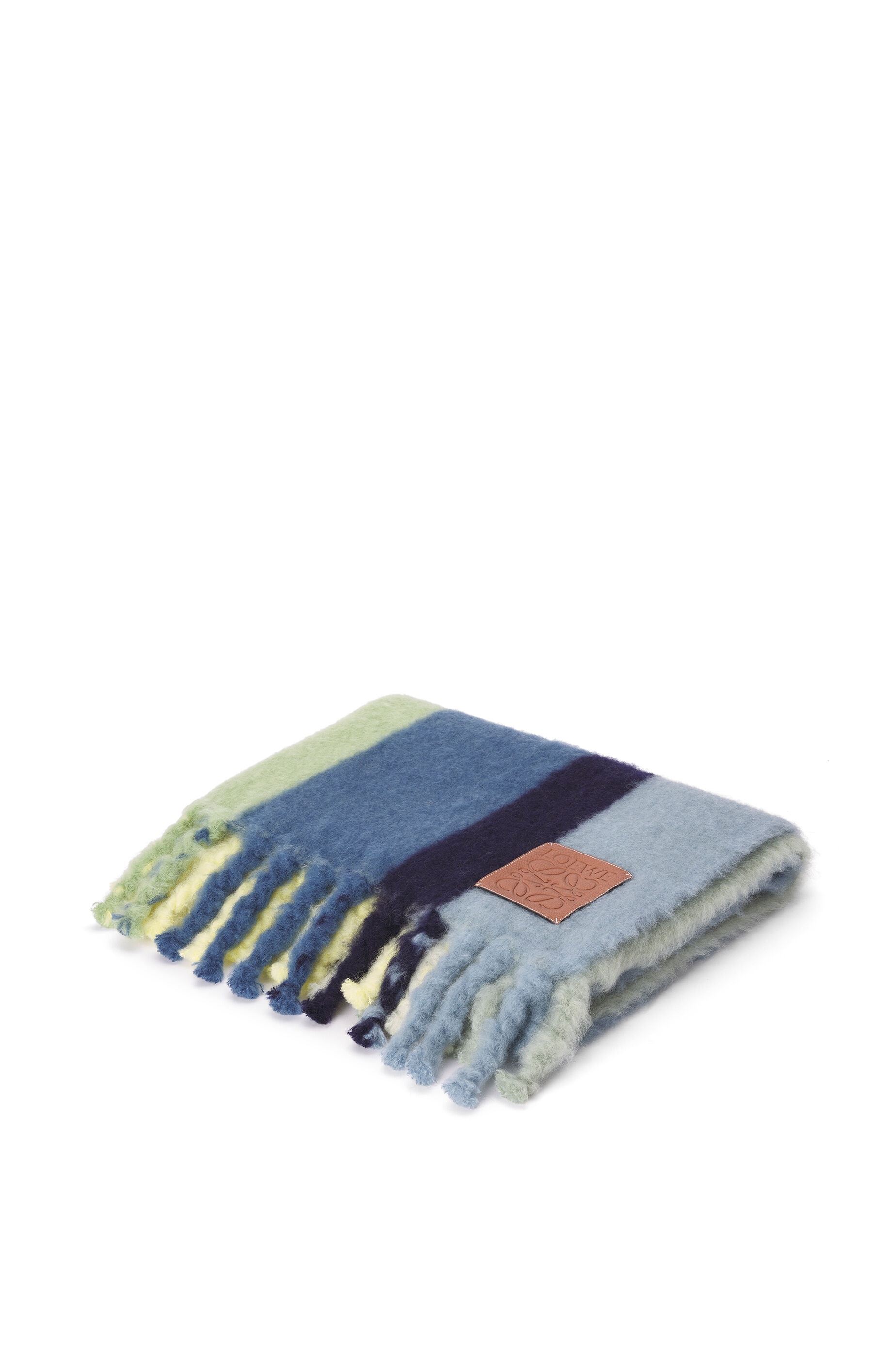 Stripe blanket in mohair and wool - 1