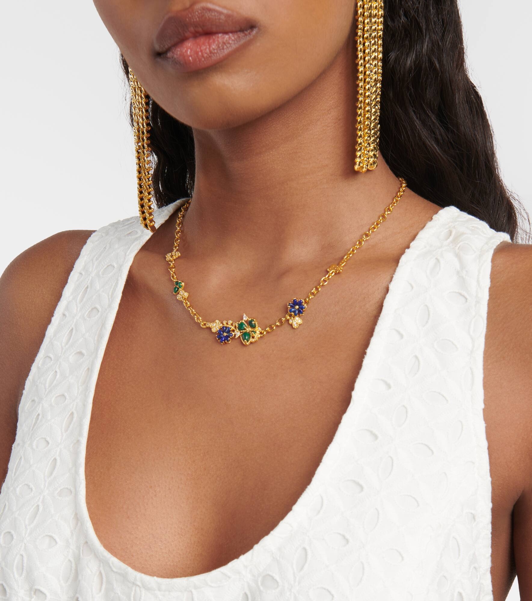 Bloom gold-plated chain necklace - 3