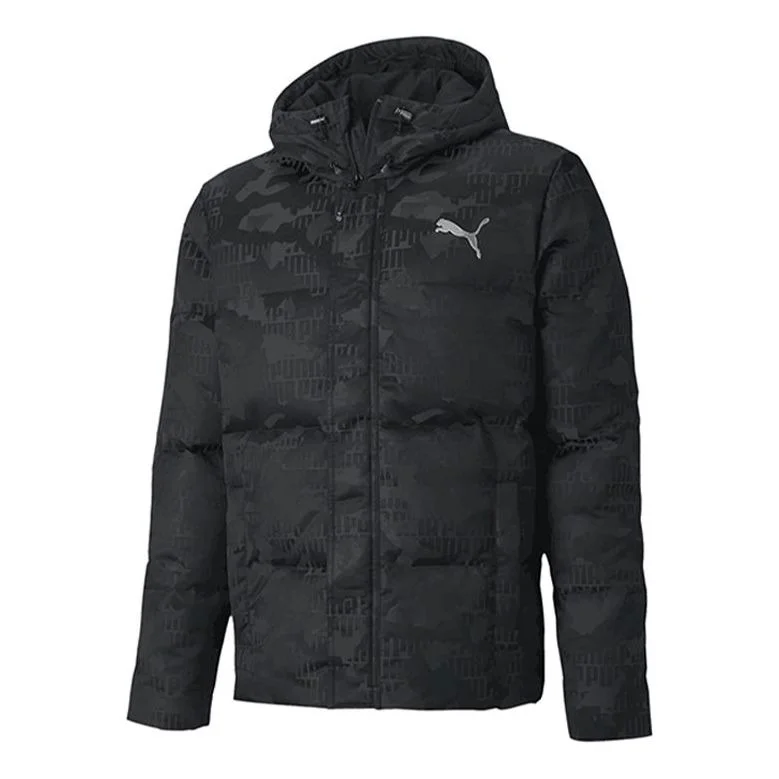 PUMA Camo Down Jacket 'Black White' 585532-01 - 1