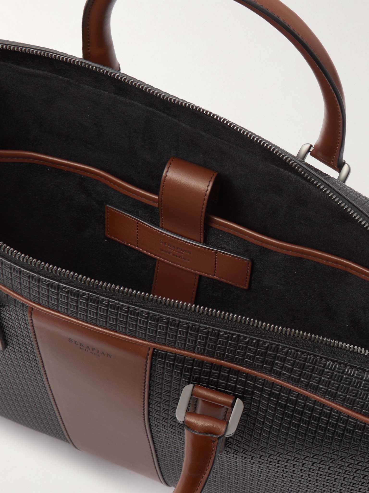 Stepan Leather-Trimmed Monogrammed Coated-Canvas Briefcase - 3