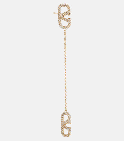 Valentino VLogo Signature crystal-embellished drop earrings outlook