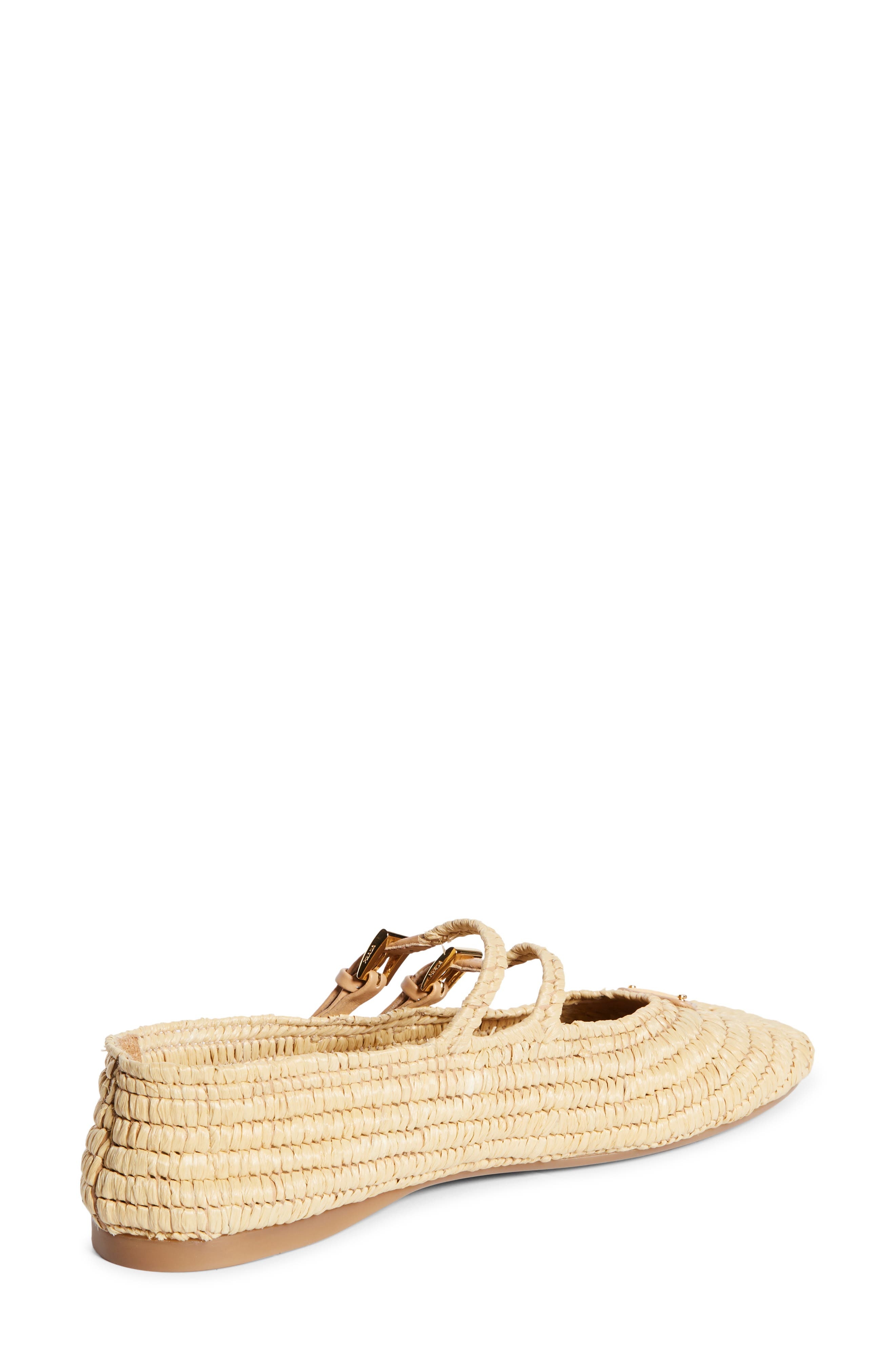 Prada Raffia Mary Jane Flat in Naturale at Nordstrom - 2