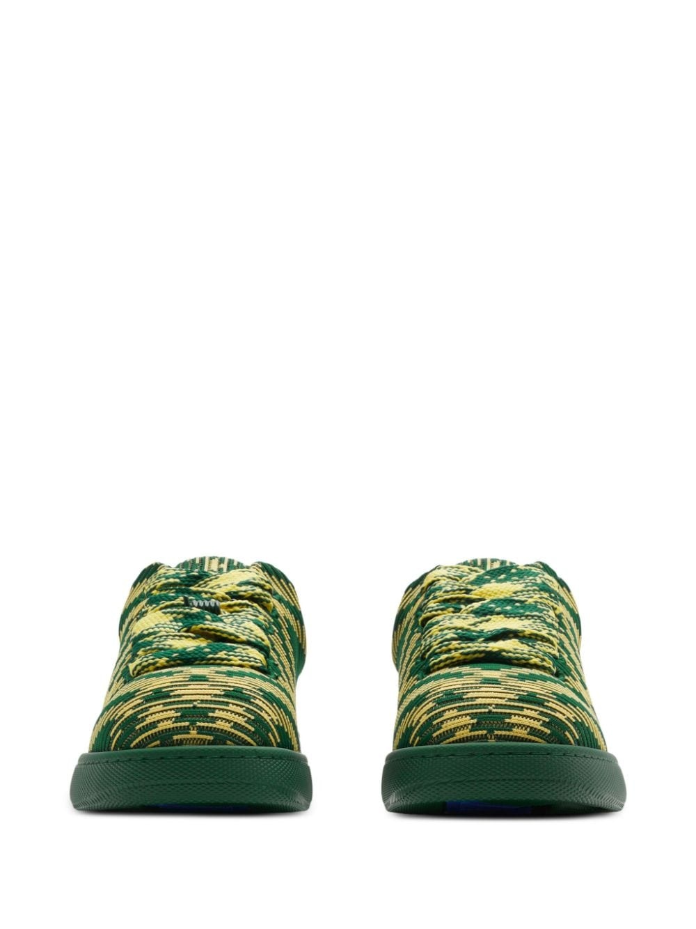 checked square-toe sneakers - 2