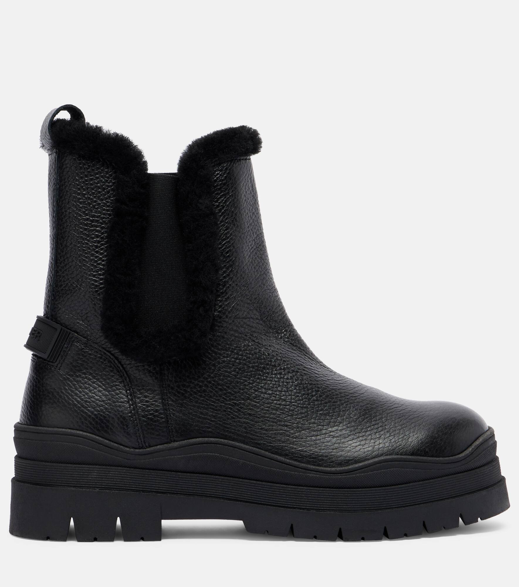 Arosa shearling-lined leather Chelsea boots - 4