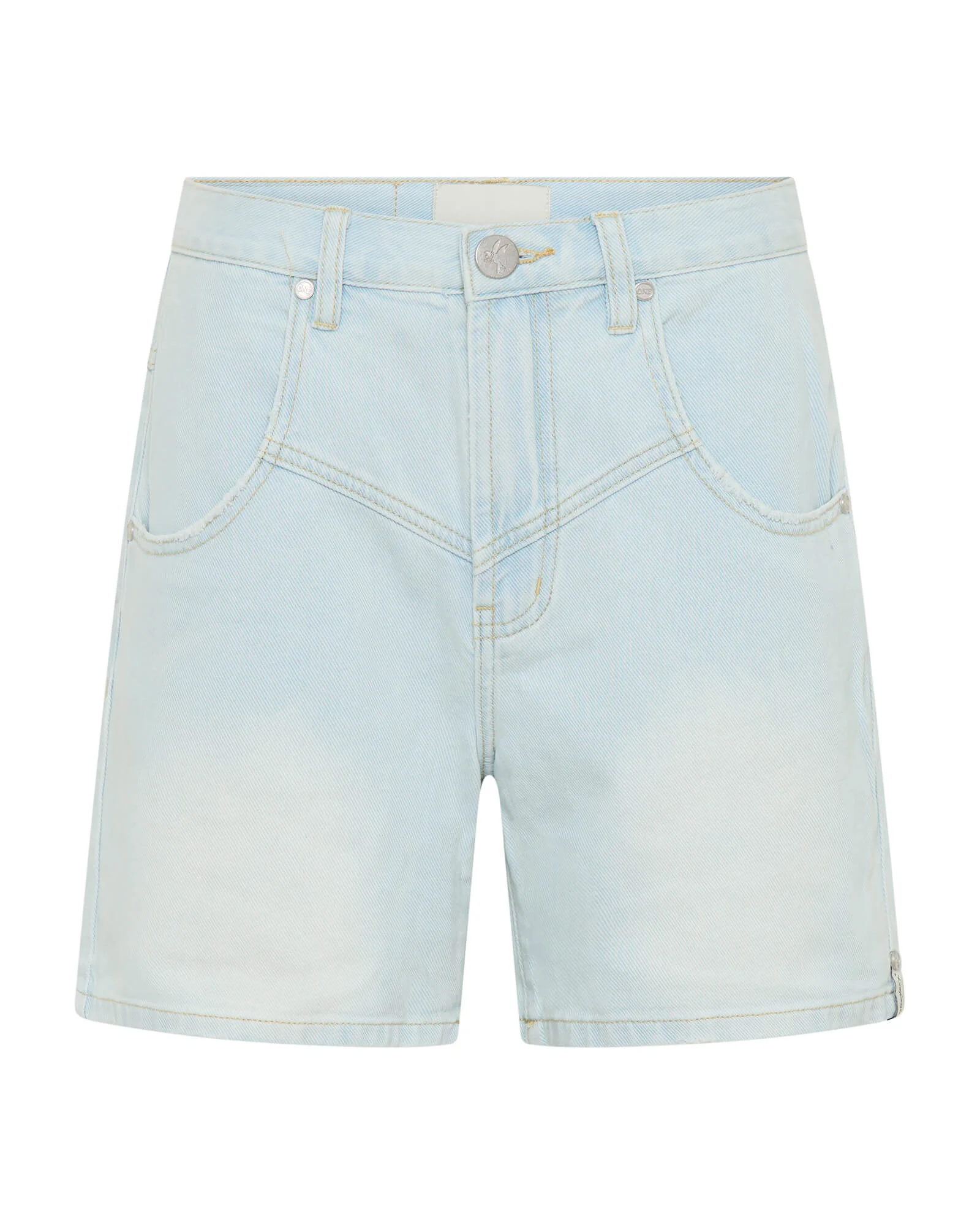 Kinks Mid Waist Long Length Denim Shorts - Le Surf - 1