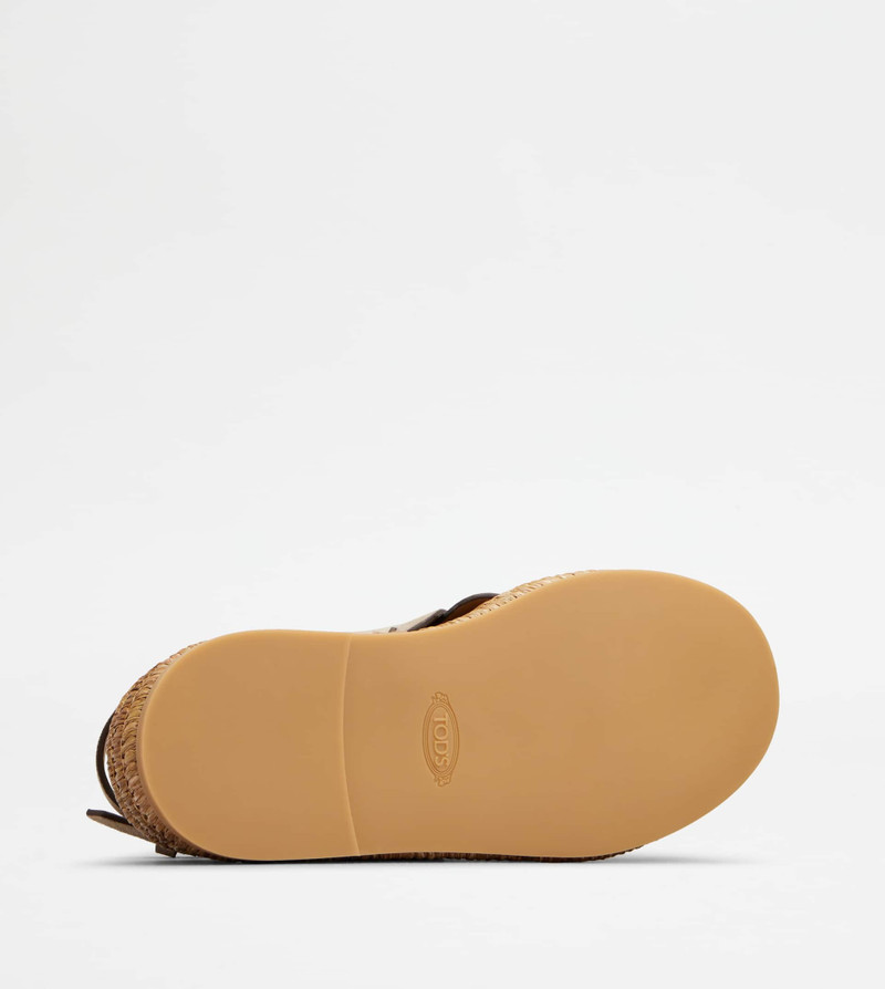 PLATFORM SANDALS IN SUEDE - BROWN 3