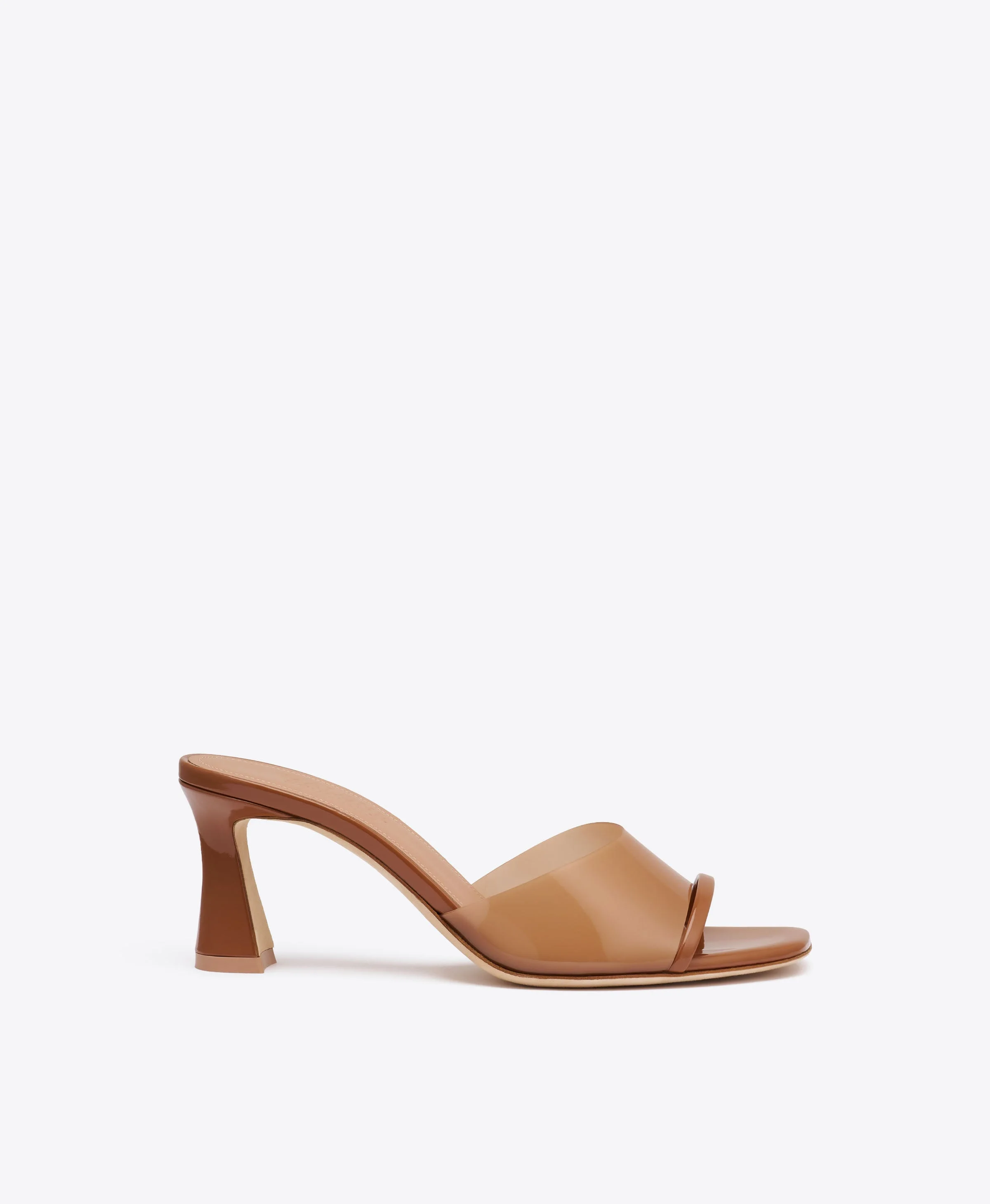 Roxanne 70 Brown Patent Leather Sandals - 1