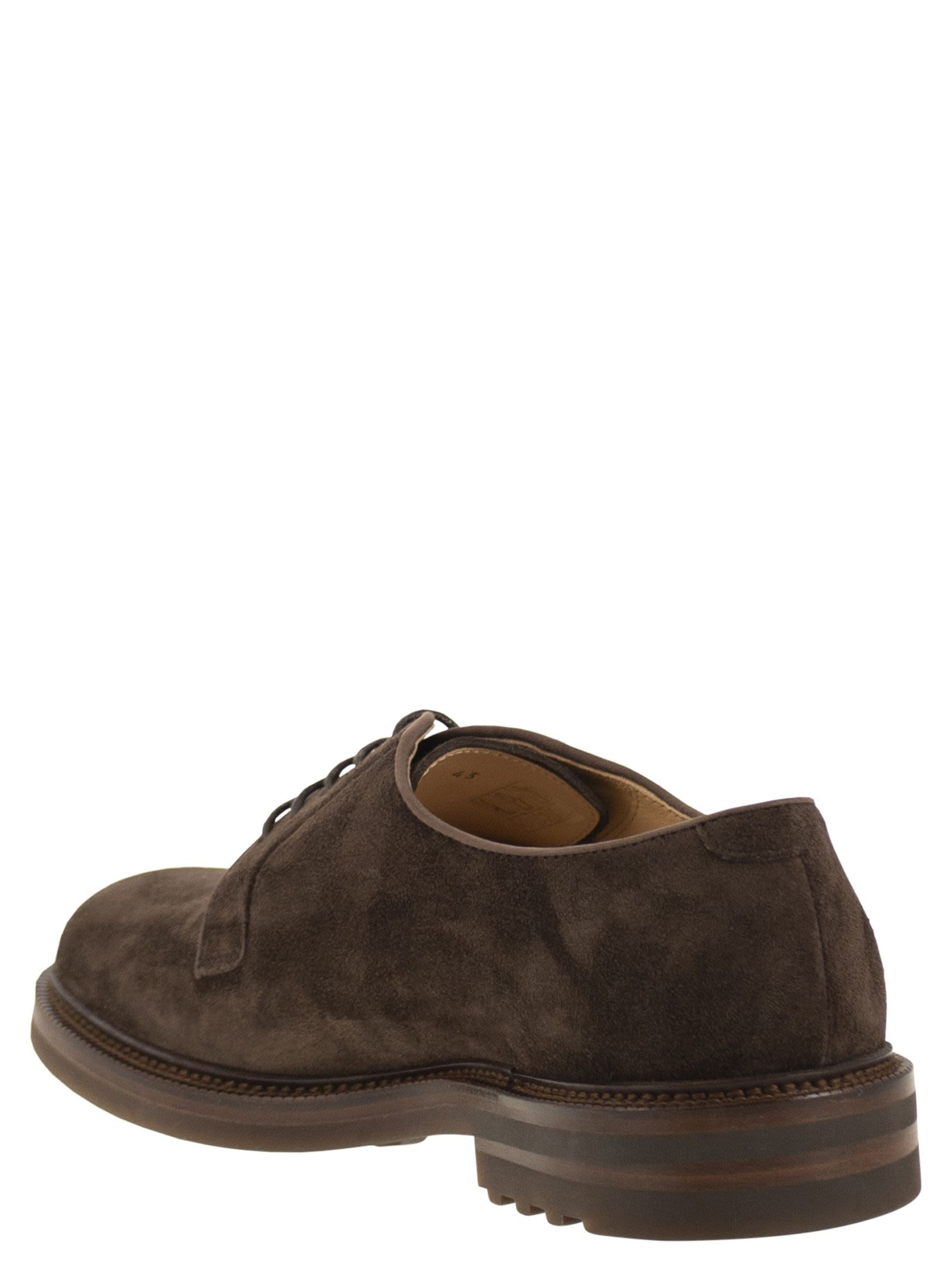 Brunello Cucinelli Men Derby Camoscio Corvino - 3