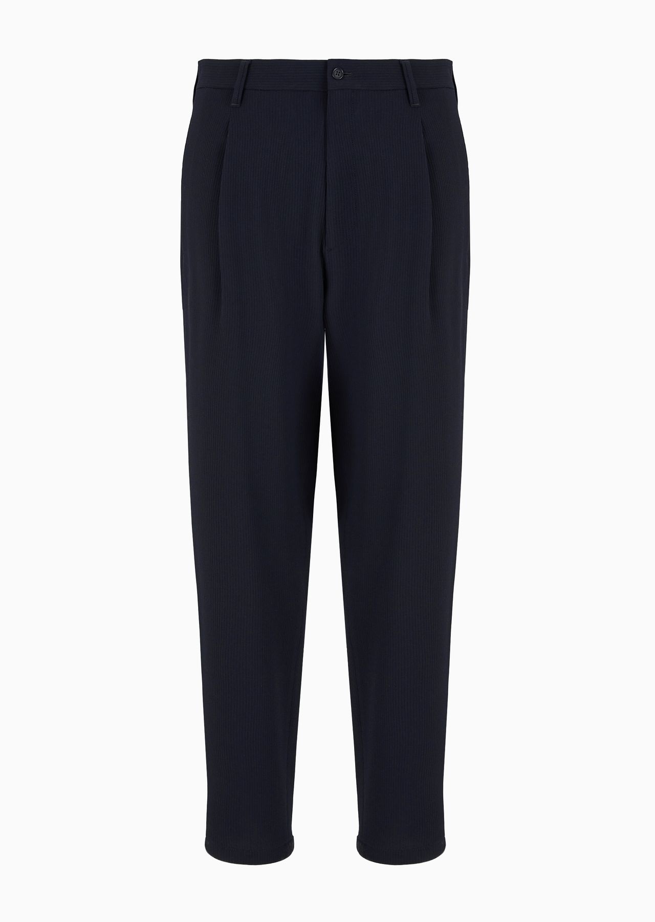 Single-pleat virgin wool trousers - 1