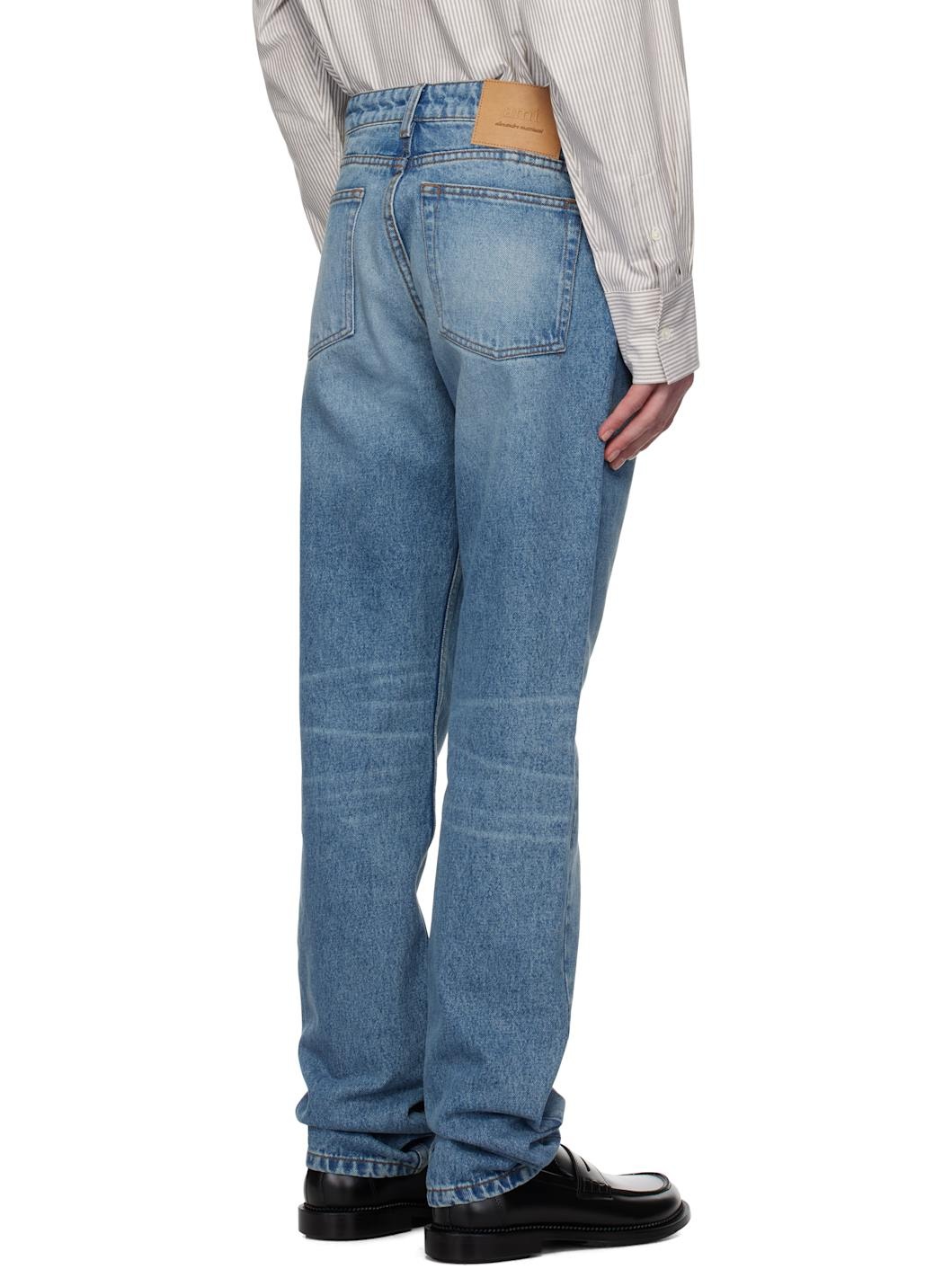 Blue Cotton Classic Fit Jeans - 3