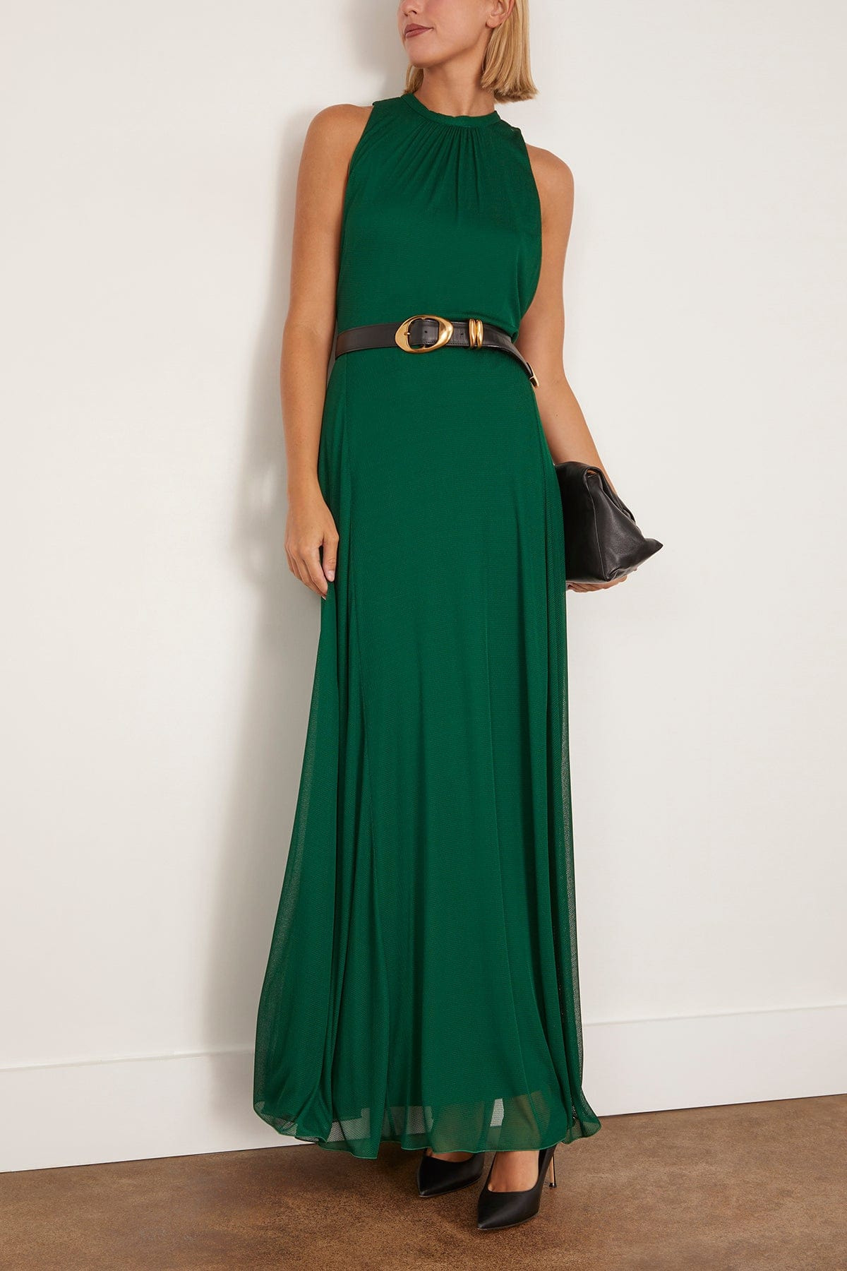 Carnet Jersey Dress in Emerald - 2