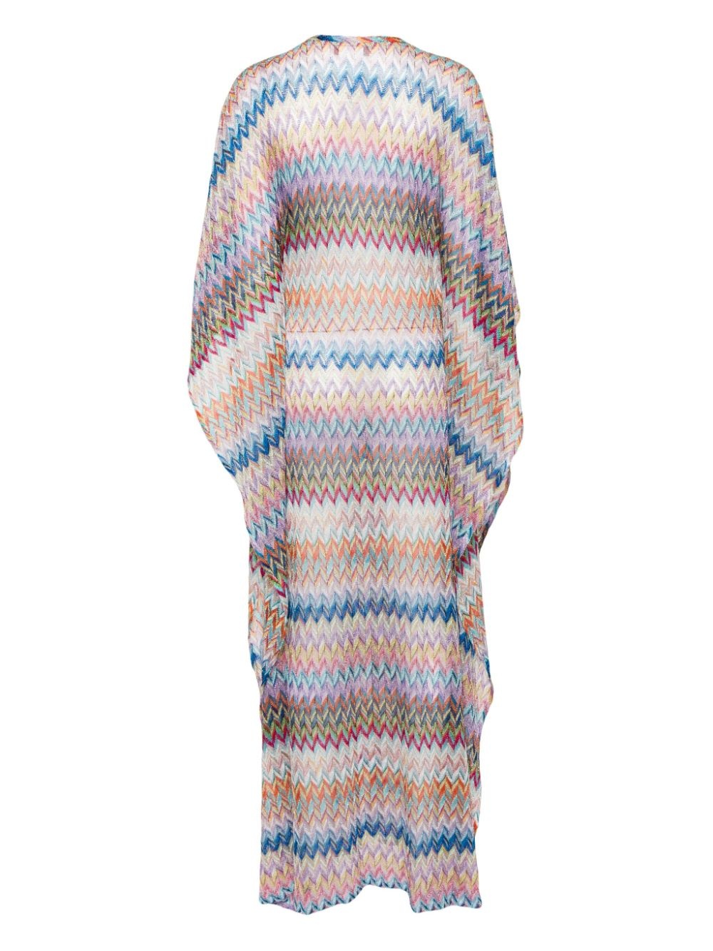 zigzag-woven kaftan beach dress - 2